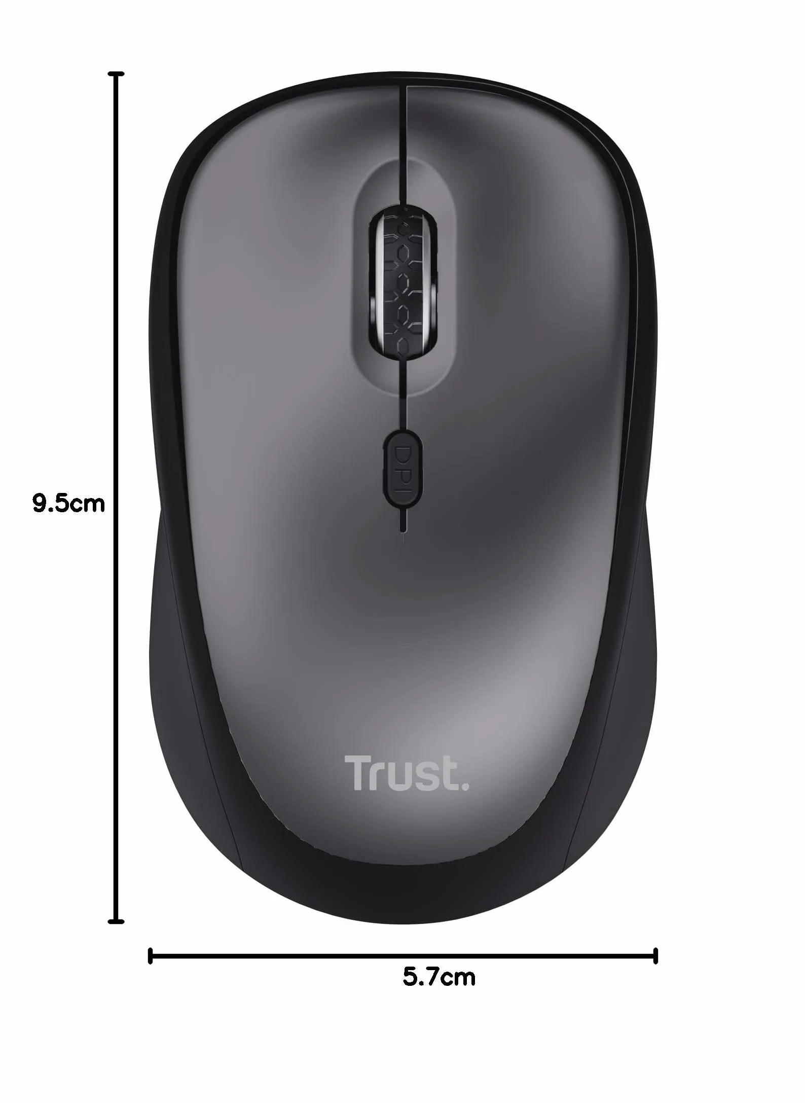 Trust Mouse Wireless Silenzioso 800-1600 DPI Microricevitore USB Compatto per PC Laptop Mac