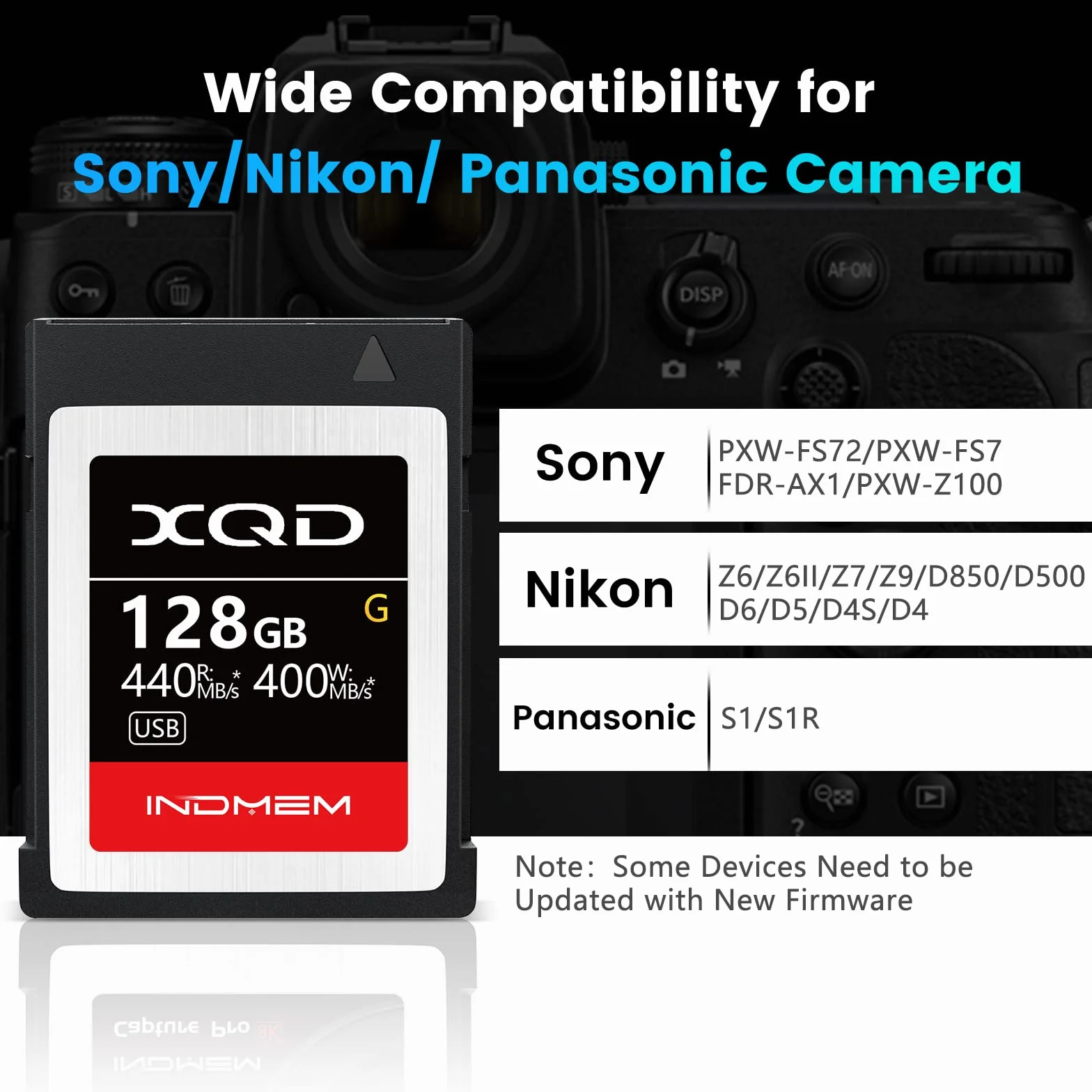 Scheda di memoria XGD da 128 GB, scheda XQD serie G per il recupero di immagini grezze, file MOV, video 4K XAVC-S | Max lettura 440 MB/s, scrittura massima 400 MB/s