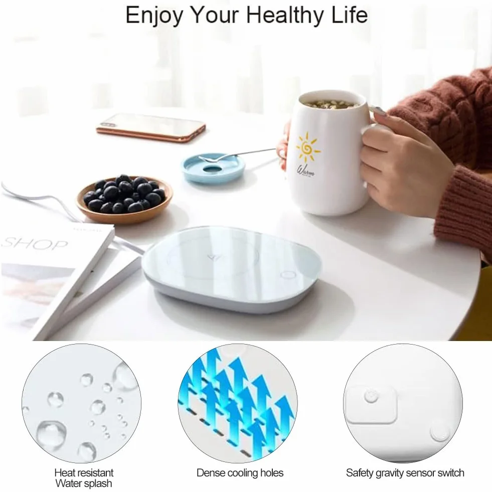 Scalda Tazza Usb,Scaldatazze Da Caffè,Usb Digitale 55 ℃ Scalda Bevande,Scalda Tazza Portatile,Scalda Tazze, Scalda Tazza Elettrico Intelligente Per Scrivania Da Ufficio,Tè caldo,succo,latte