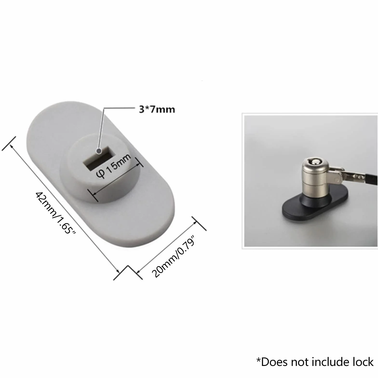 Kit di fissaggio per tablet foro per computer portatile, antifurto, foro rotondo, per pad per base di sicurezza, blocco di sicurezza