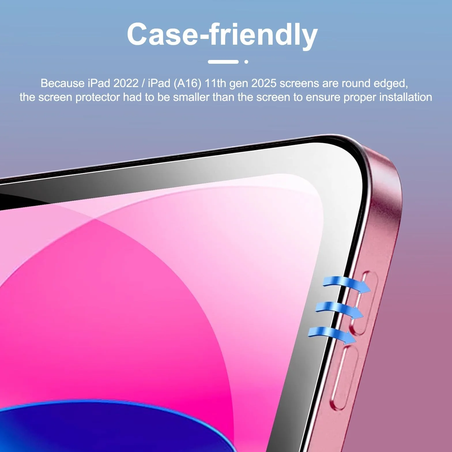 NEW'C Pellicola Protettiva Vetro Temperato 9H per iPad 11a Gen 2025 10a Gen 2022 10,9 Pollici 2 Pezzi