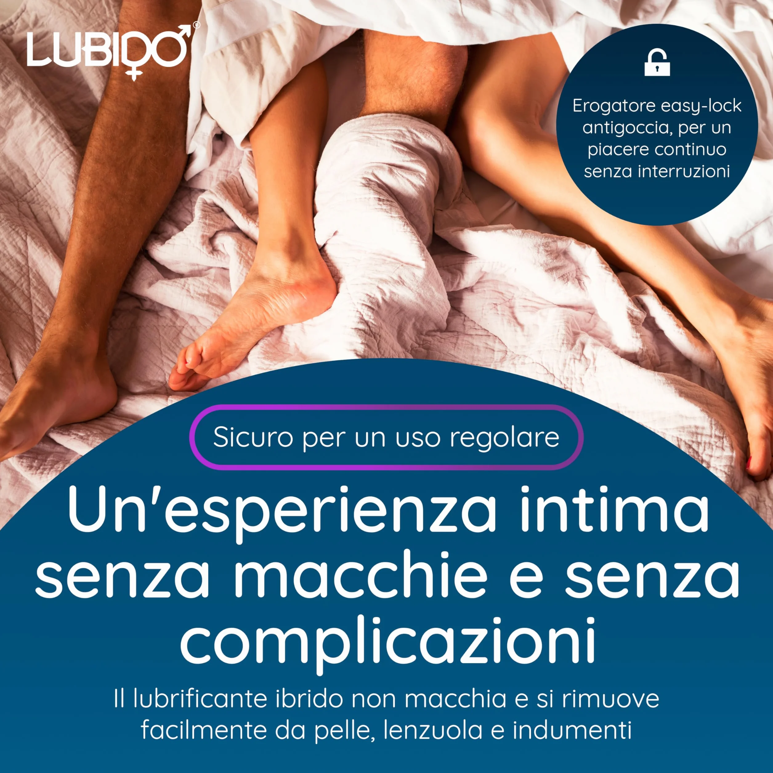 Lubido Gel lubrificante ibrido cremoso idratante senza parabeni 250 ml