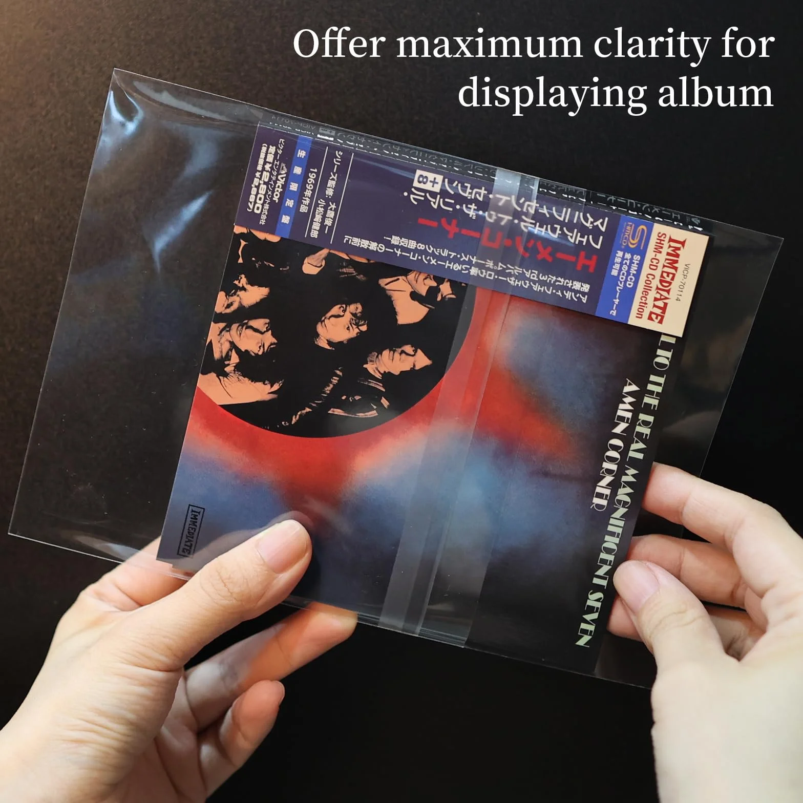 MayRecords 50 pz risigillabili 4,7 Mil di plastica Manicotti esterni per Mini LP SHM-CD Buste di carta - Custodie protettive trasparenti in vinile per collezionisti CD