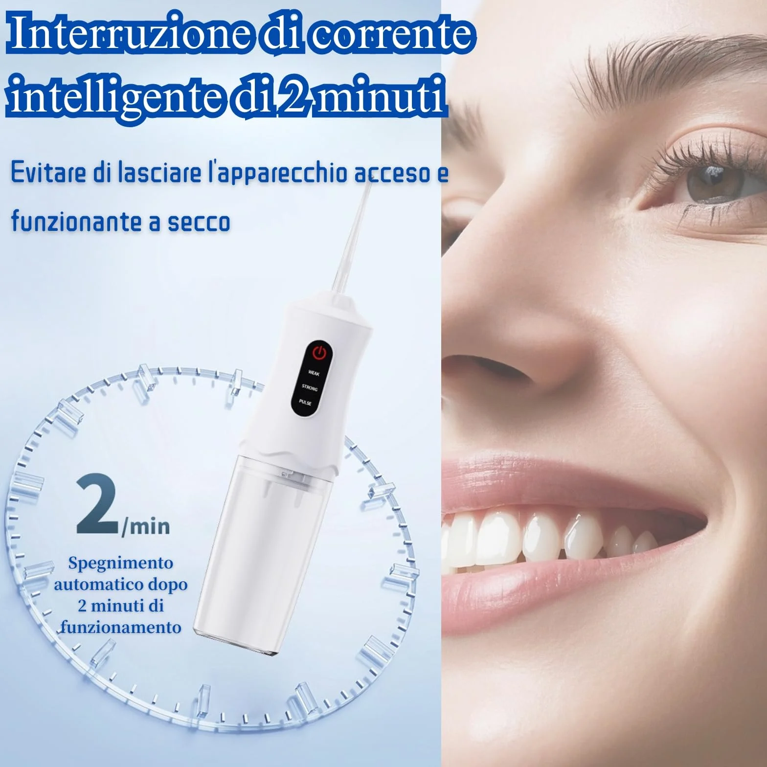 Water Flosser Irrigatore Orale Senza Fili Portatile Idropulsore Dentale 4 Düsen Wasserdicht Wiederaufladbar