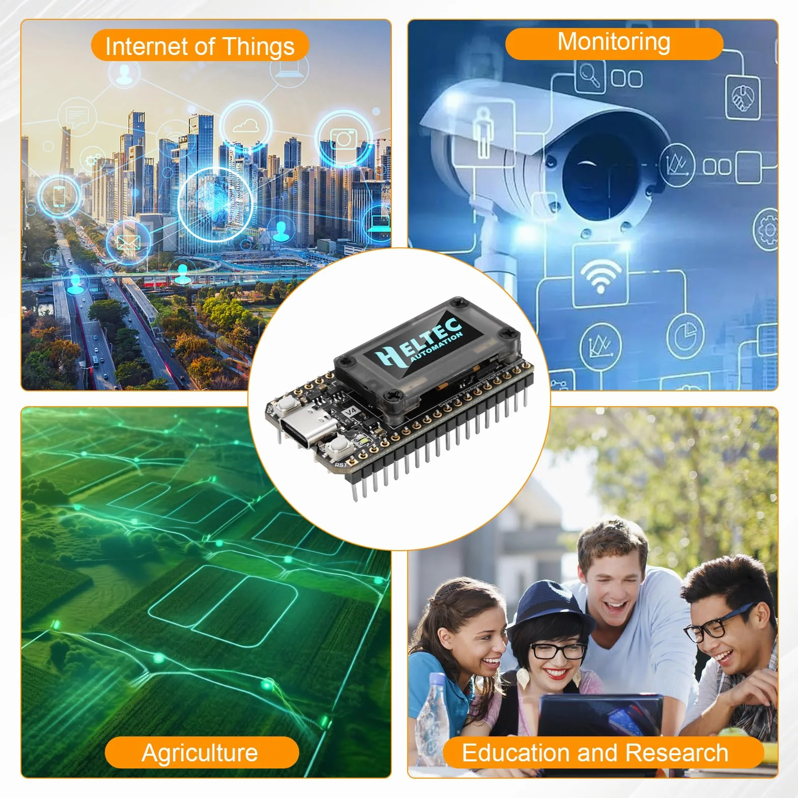 LoRa Meshtastic ESP32 V4 Board con antenna 868MHz e display OLED e GPS AYWHP LoRa ESP32 scheda di sviluppo WLAN integrato Bluetooth SX-1262 Chip compatibile con Arduino/Mesh tastic