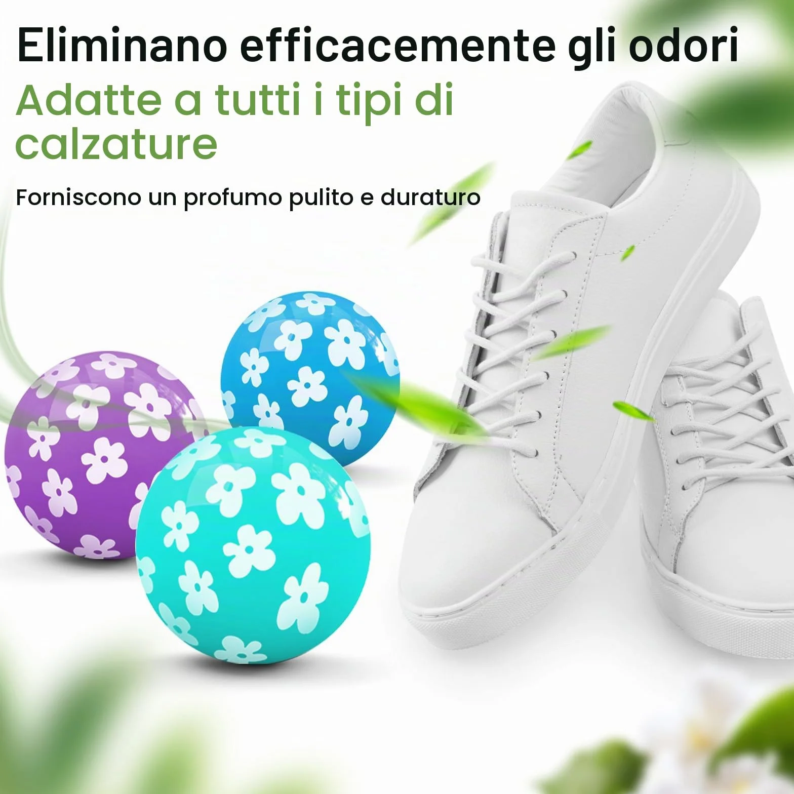 Deodoranti per Scarpe, Armadietto, Borsa da Palestra, Confezione da 6, Fragranza Lavanda Gelsomino Lino