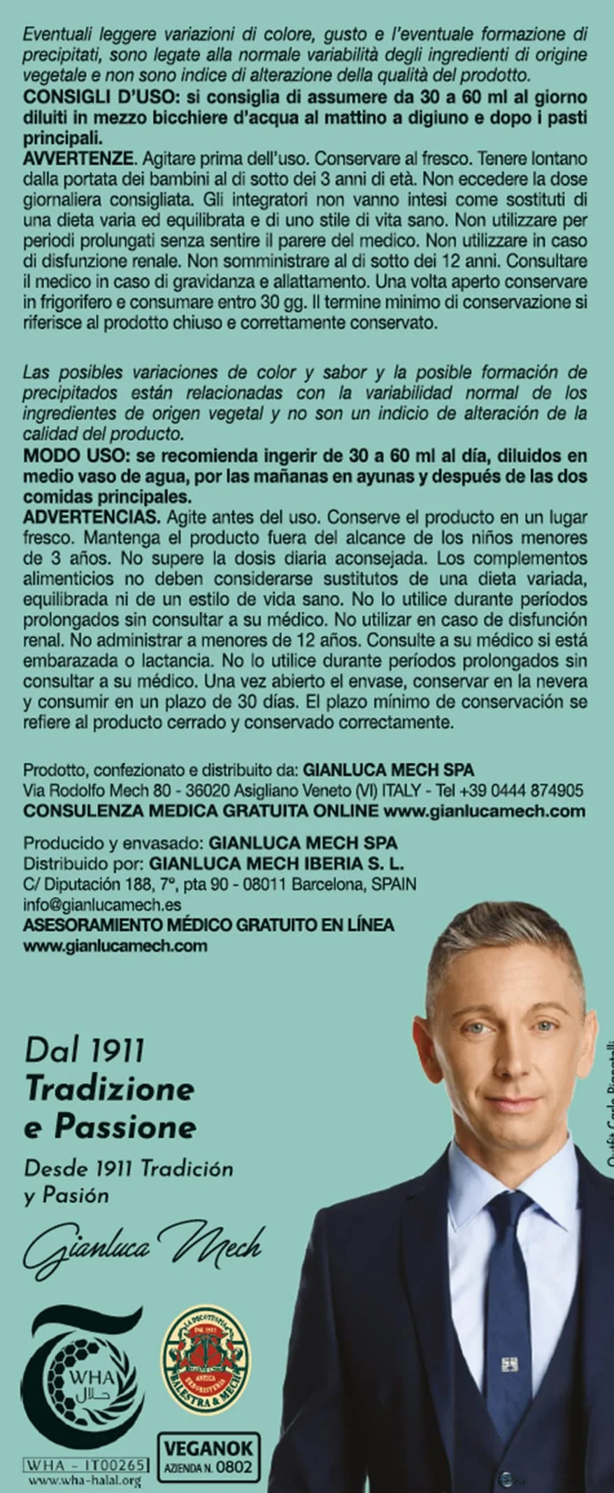 Gianluca Mech Decottopia Depurativo Antartico con Stevia Integratori Alimentari Keto Detox Vegan 500 ml