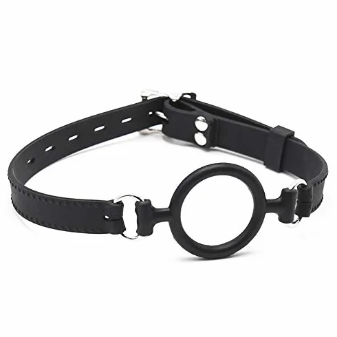 Bondage in Silicone Nero Gioca a Palla con la Bocca Giocattolo per Bondage con Fibbia a giogo