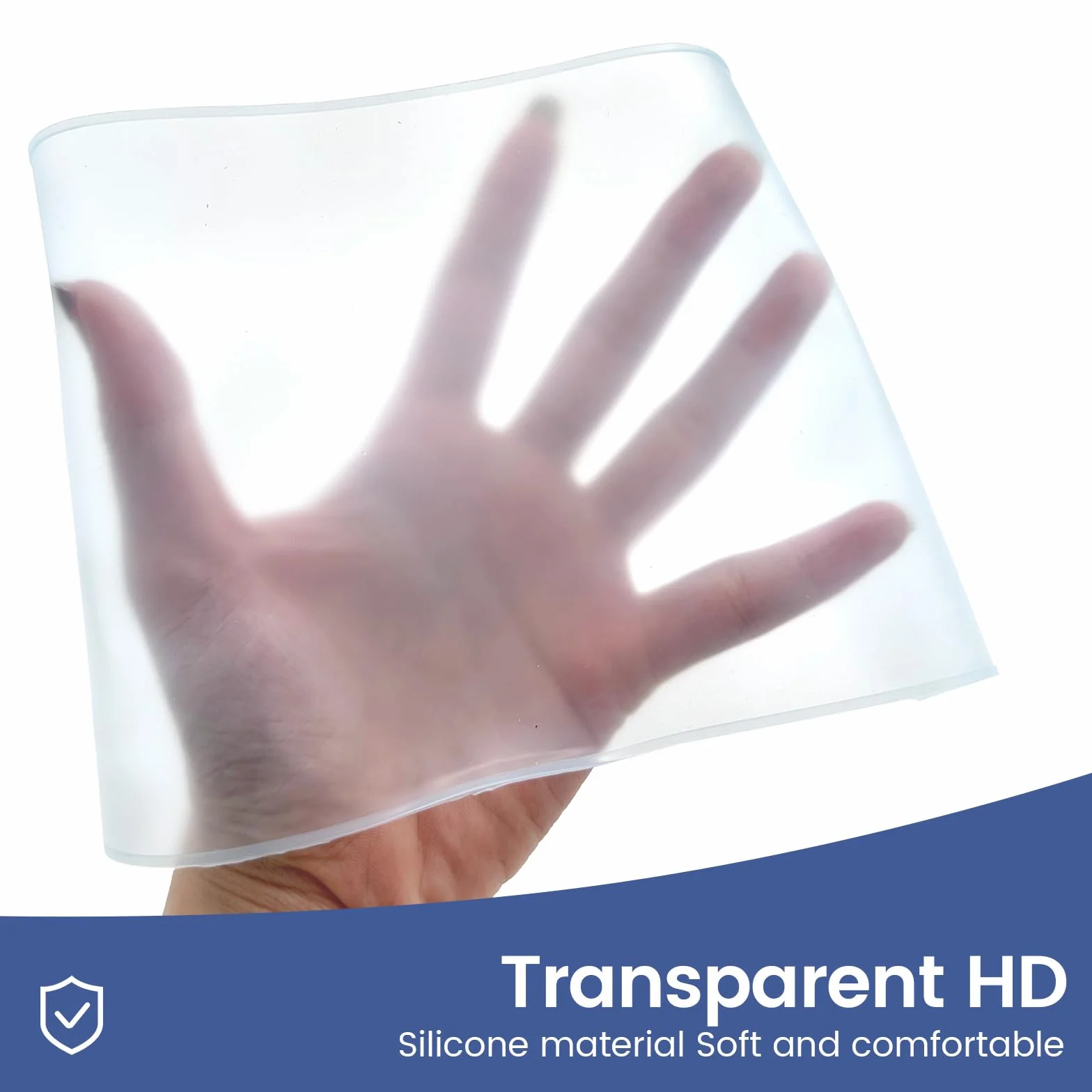 Confezione da 2 coperture per tastiera, 15 – 17 pollici, protezione antipolvere per tastiera, in silicone, vestibilità universale, lavabile, flessibile (trasparente e blue)