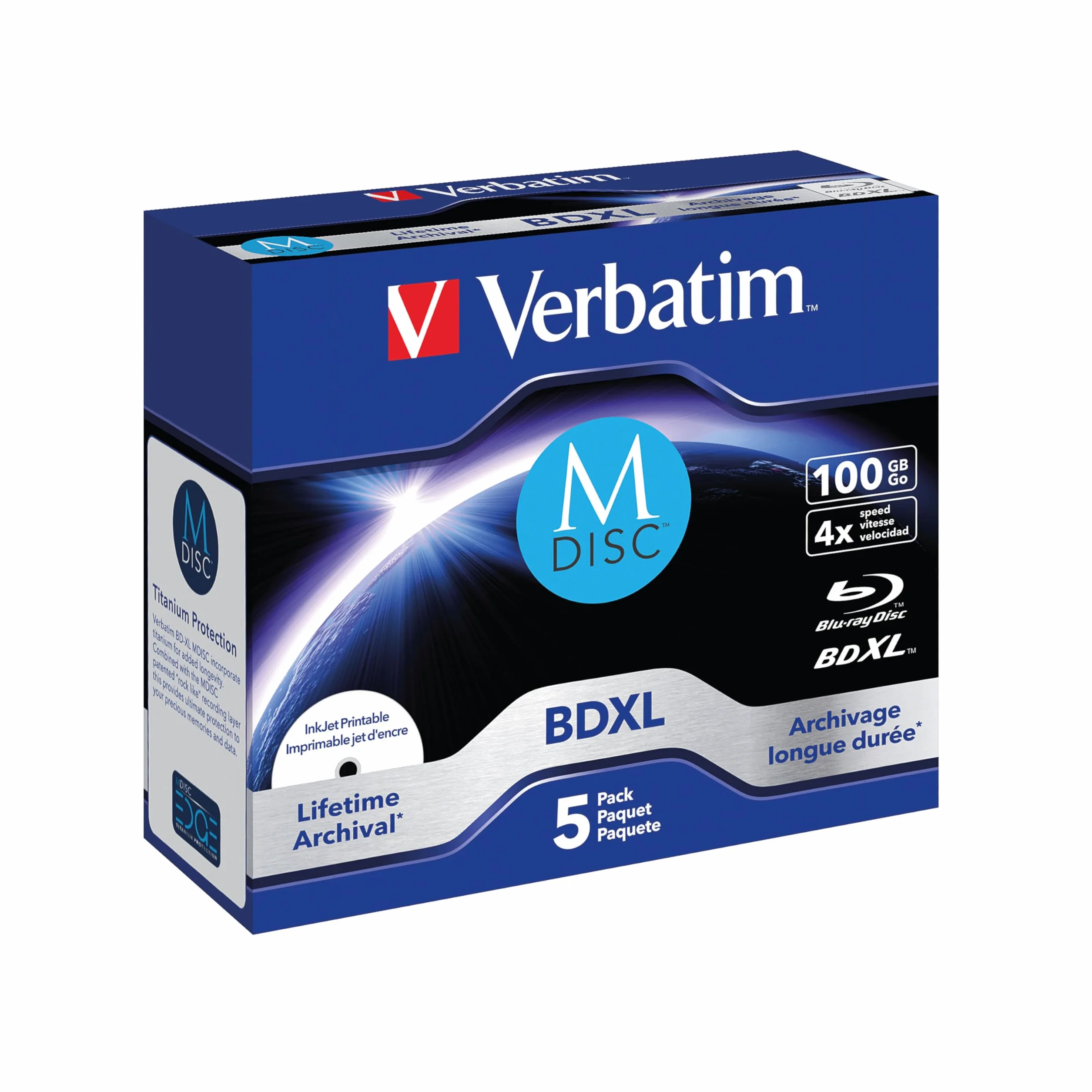 Verbatim 43834 BD-R XL Blu-Ray Registrabile (BD-R) - Confezione da 5