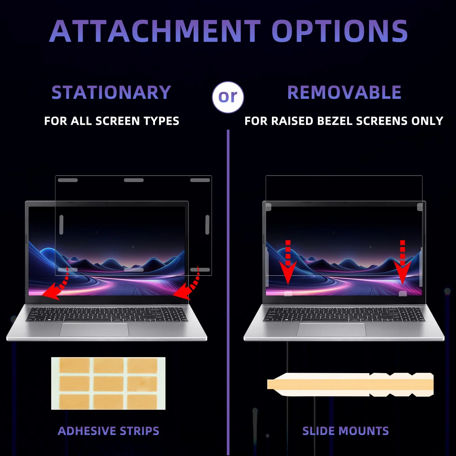 Filtro Privacy per Schermo Laptop 17 pollici 16:9, Protezione Schermo Antiriflesso Anti -Luce Blu per HP/Samsung/Dell/Acer/Lenovo/Ruzava/ASUS, Pellicola Protettiva Rimovibile - 17 "