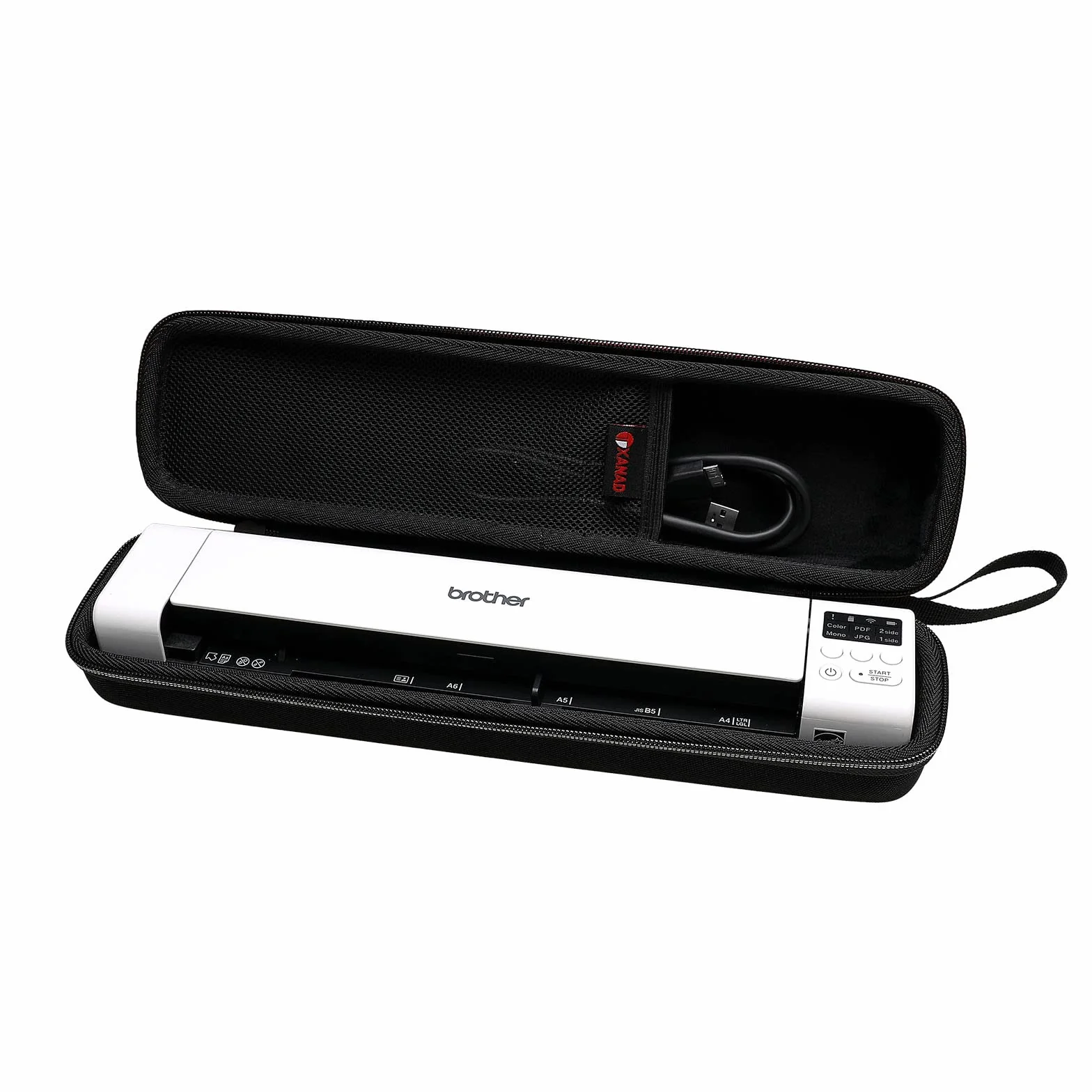XANAD Custodia per Scanner Portatile A4 Nero Brother DS940DW DS640 DS740D Epson Workforce DS-70 DS-80W