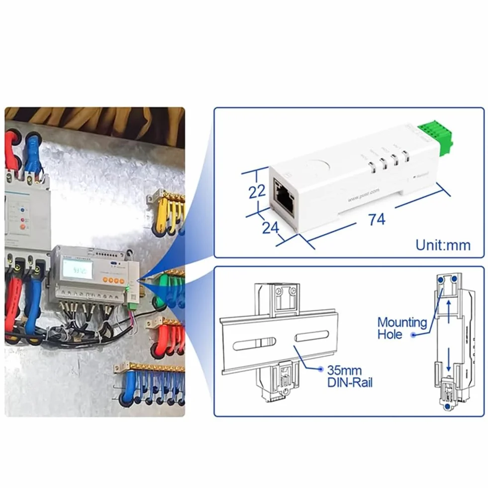 Convertitore da RS485 a Ethernet, server seriale minuscolo -DR134, supporta UDP/HTTP/DHCP/DNSP, Modbus RTU