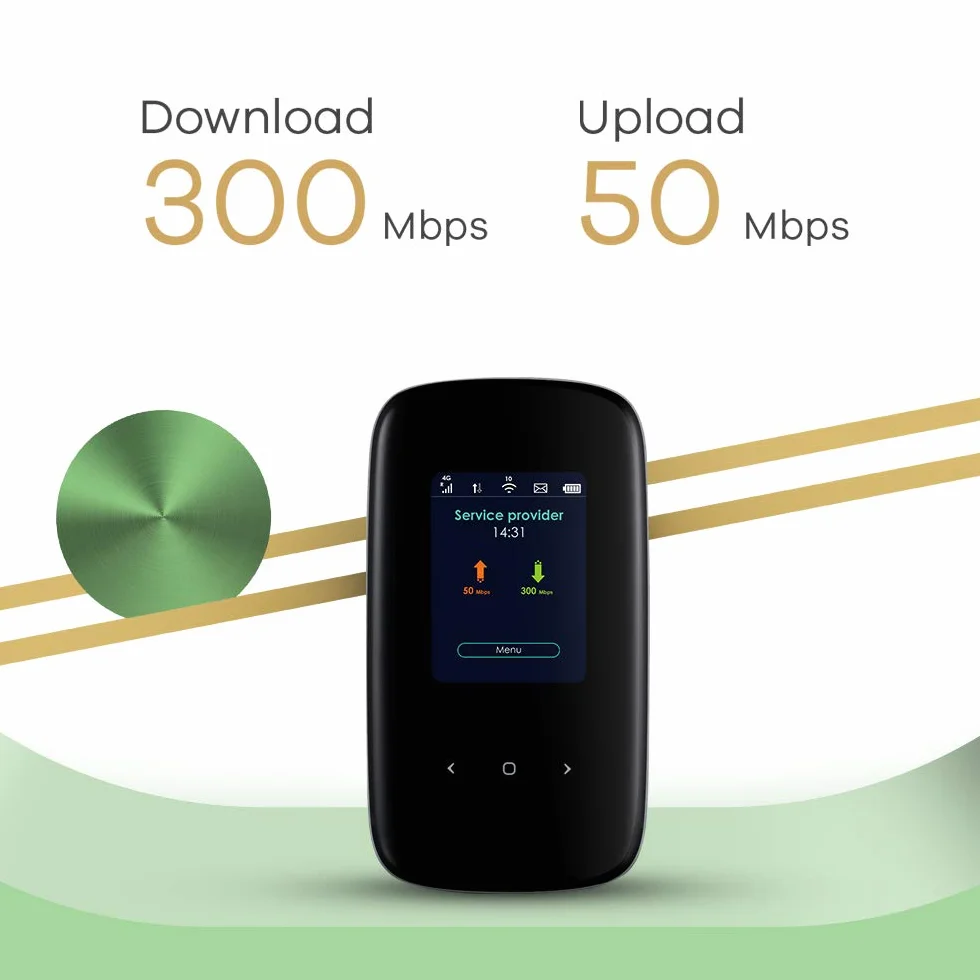 Zyxel Hotspot WiFi mobile 4G LTE-A, Velocità di download fino a 300 Mbps, Condivisione WiFi dual-band con 32 dispositivi, Durata della batteria per tutto il giorno [LTE2566-M634]
