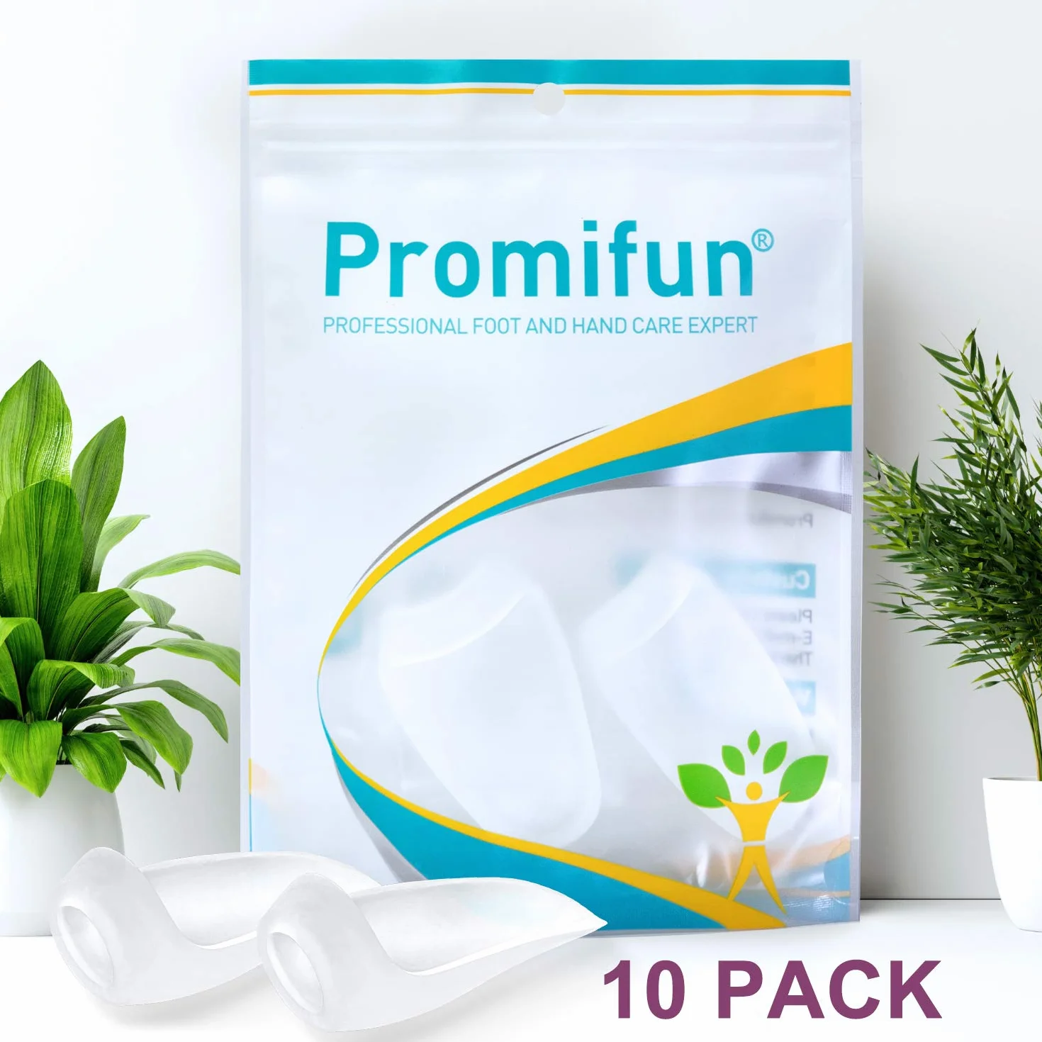 Promifun Gel Bunion Protector Shield, 10 Pezzi, Protezione Alluce Valgo, Allevia Dolore Piedi