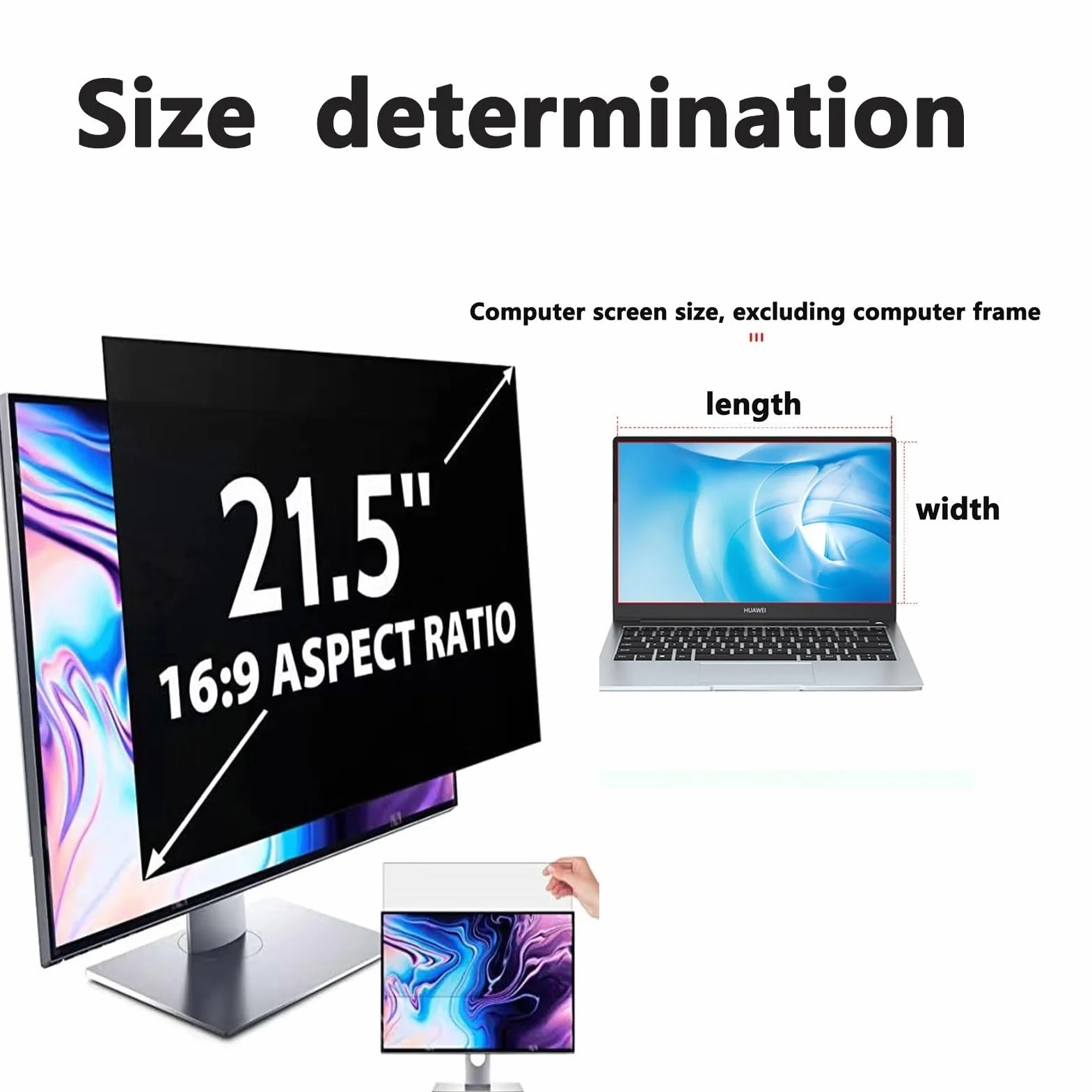 Filtro Antiriflesso Protezione per Gli Occhi Proteggi Schermo per Computer/Monitor 24" 24 Pollici Schermo Filtro Privacy Filtro Privacy 14 Pollici(21.5inch/47.5x26.7 cm)