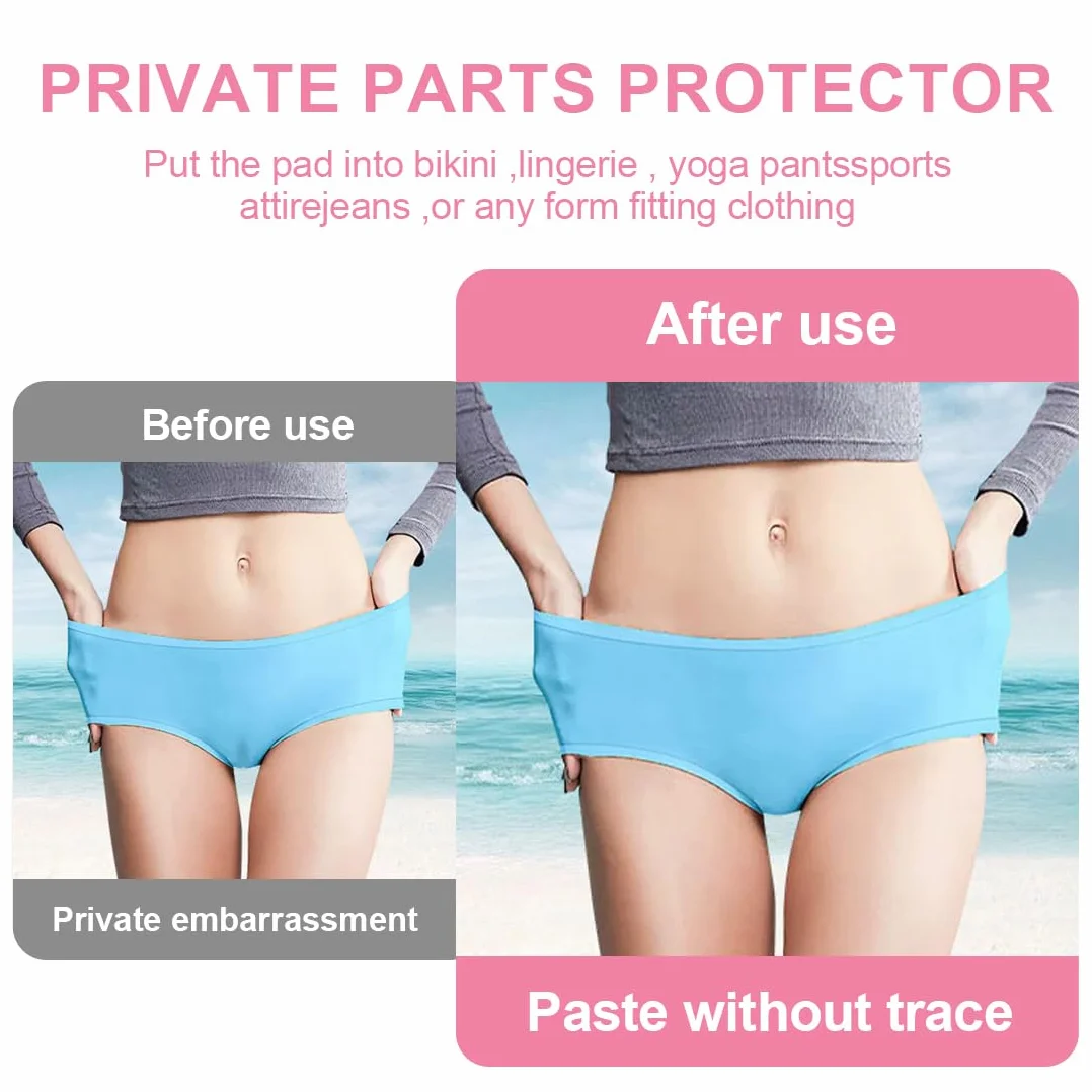 Camel Toe Correttore 2 Pezzi in Silicone, Anti Cameltoe Slip per Leggings e Jeans (Marrone)
