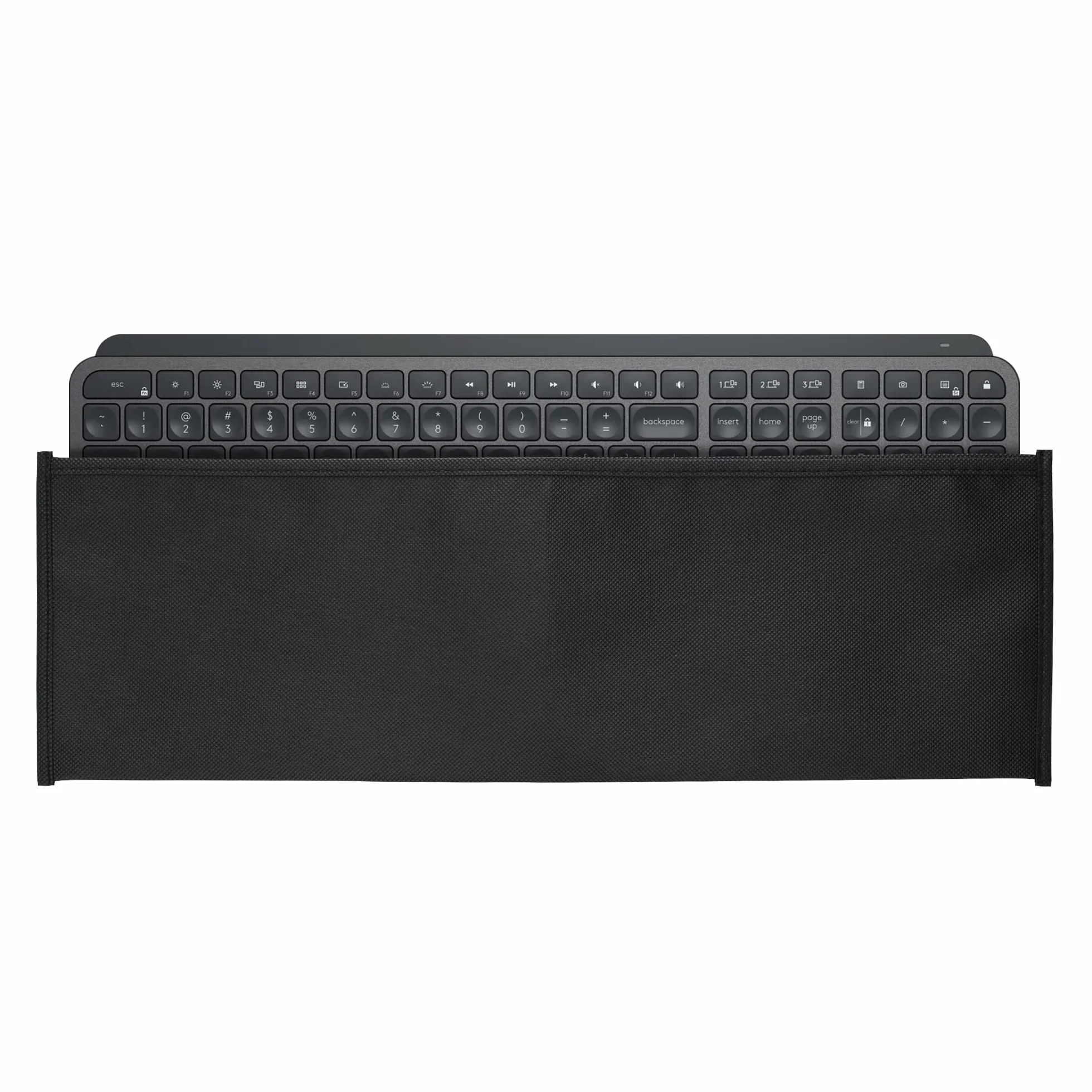 kwmobile Custodia Copritastiera compatibile con Logitech MX Keys Wireless - Protezione Antipolvere Tastiera PC - Cover Protettiva nero