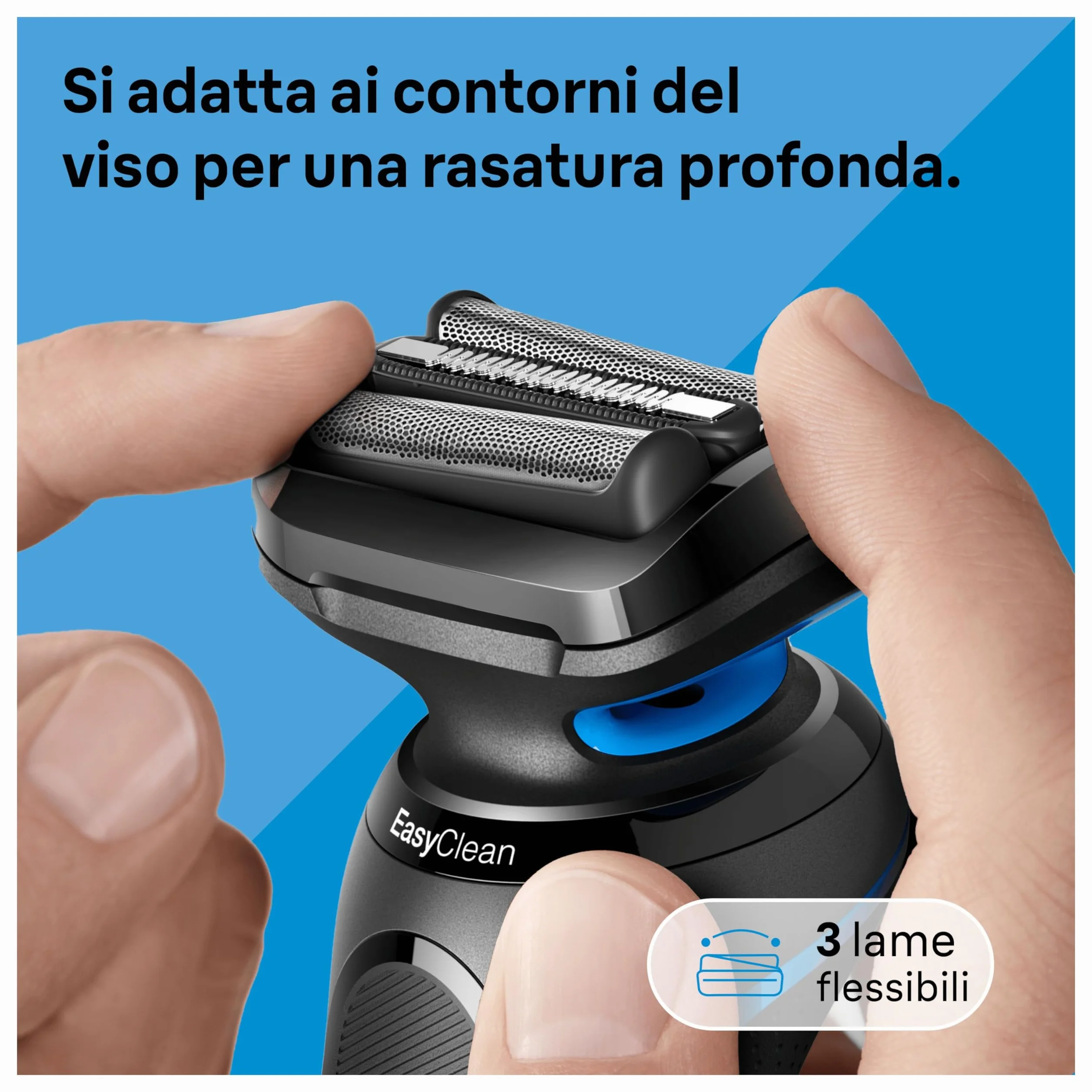 Braun Series 5 Rasoio Elettrico Barba Uomo, Wet&Dry Ricaricabile, 51-B1000s Blu