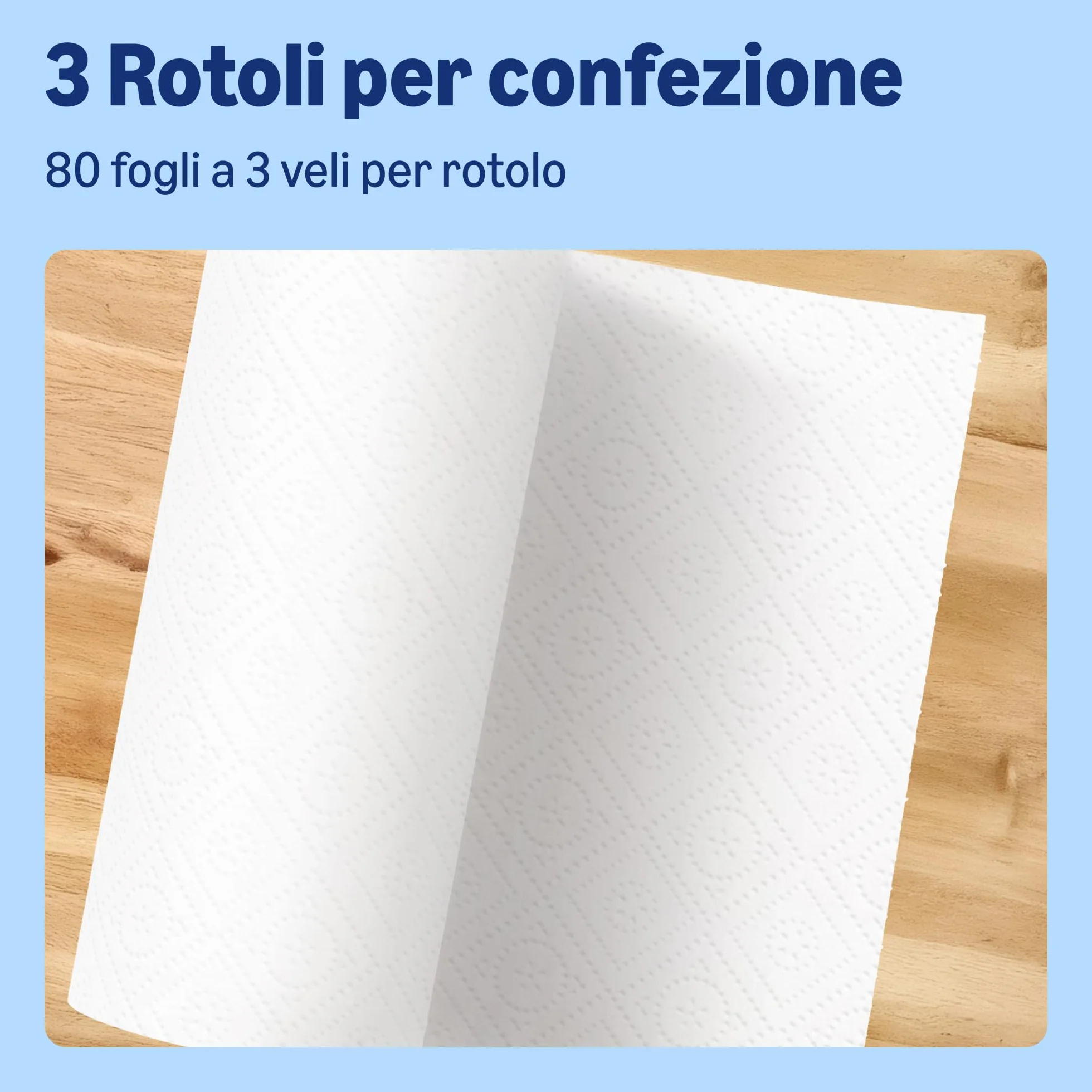 Amazon Asciugamano da cucina super assorbente, 3 strati, 18 rotoli, 80 fogli per rotolo, FSC