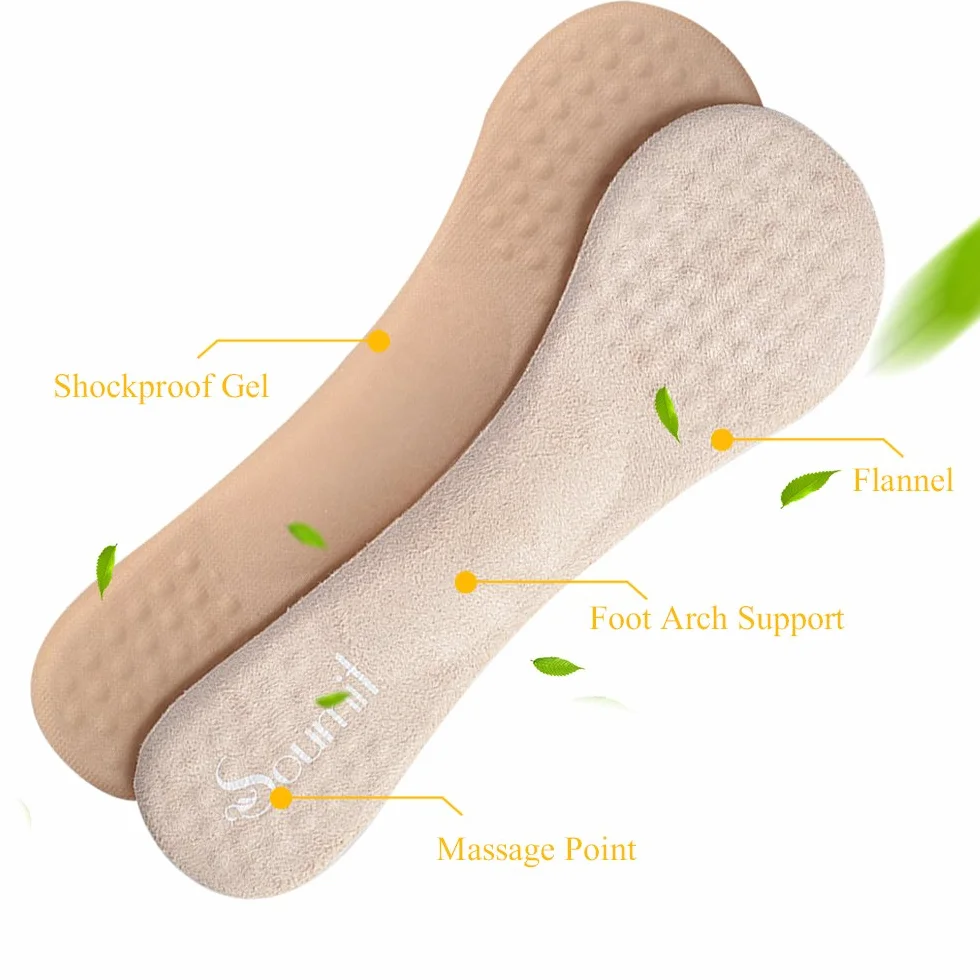 Soumit Solette da donna con supporto arco plantare gel autoadesivo per tacchi alti