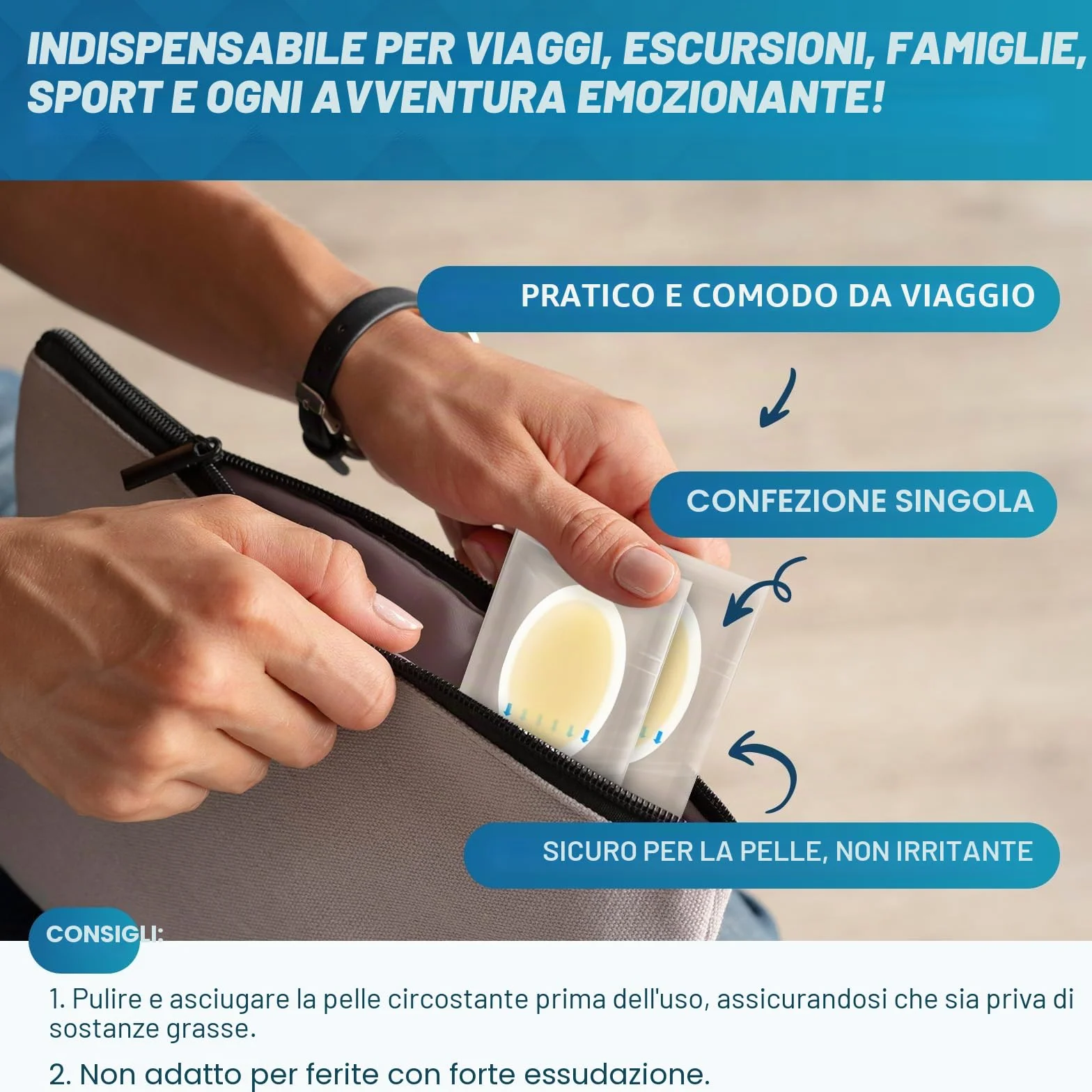 Kimihome Cuscinetti idrocolloidali per piedi 30 ct, gel per tallone e dita, prevenzione vesciche, resistenti all'acqua