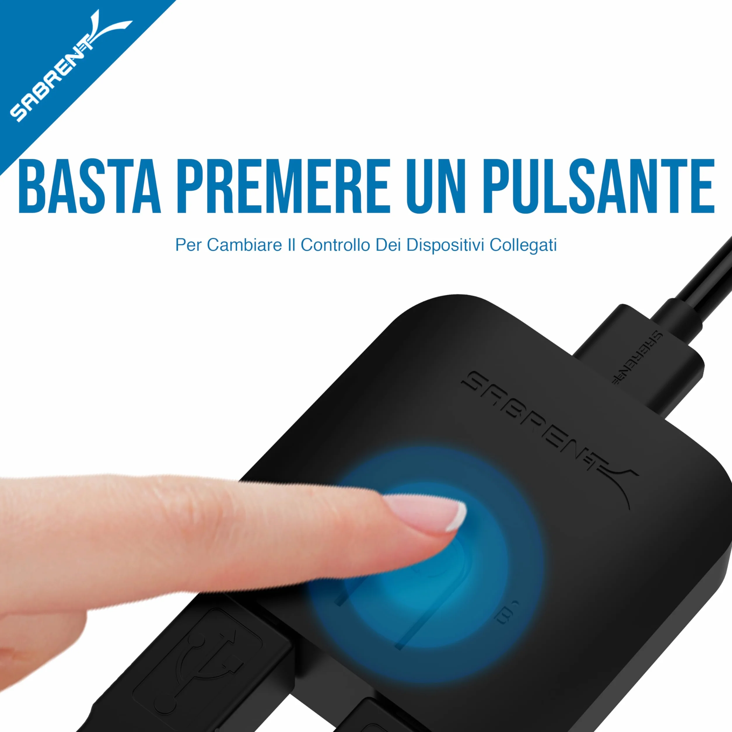 Sabrent Switch USB 2.0 per Più Computer e Periferiche con Spie LED (USB-SW20)