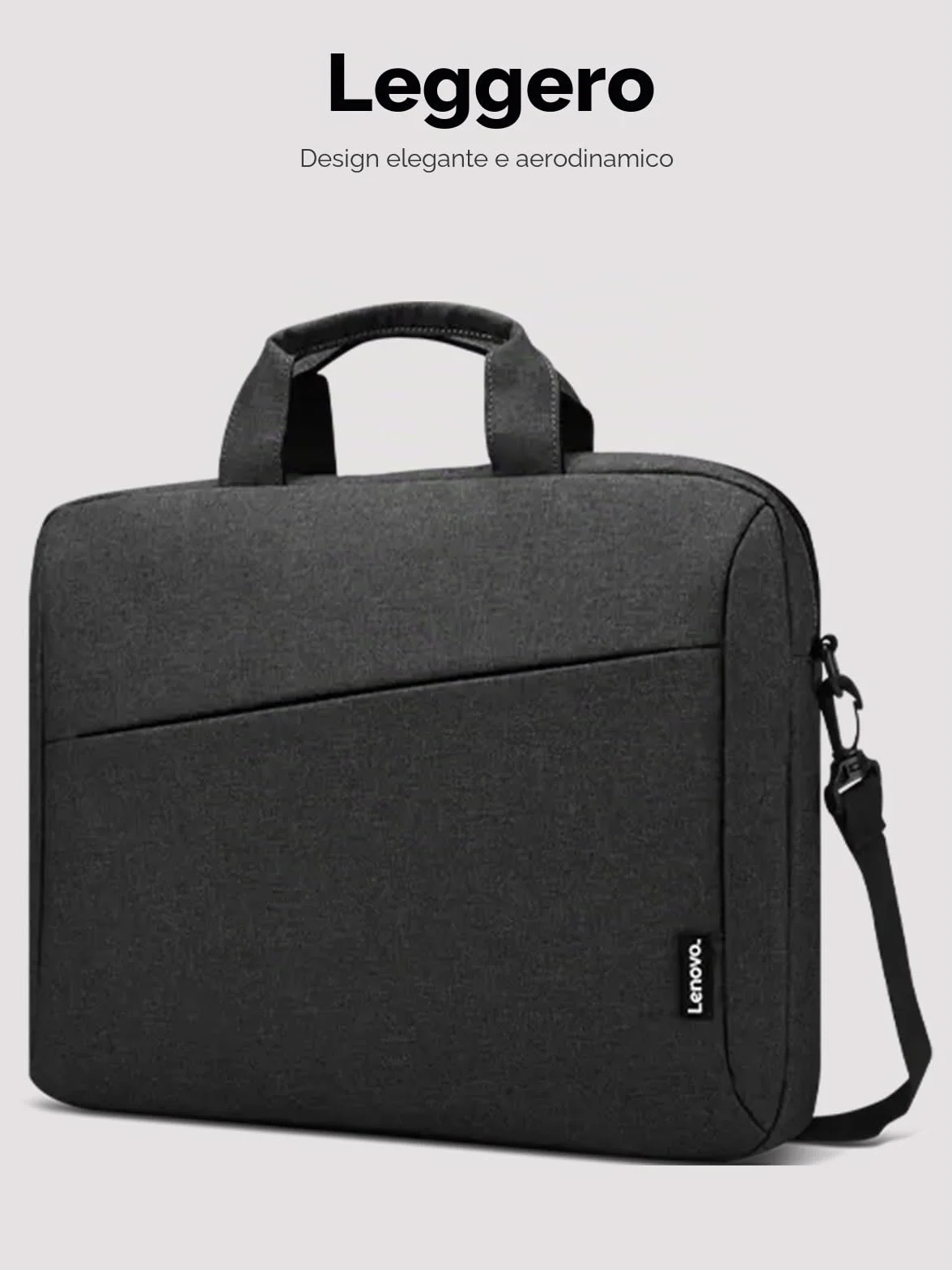 Lenovo Borsa per laptop T210, borsa a tracolla per laptop o tablet, tessuto elegante, resistente e idrorepellente