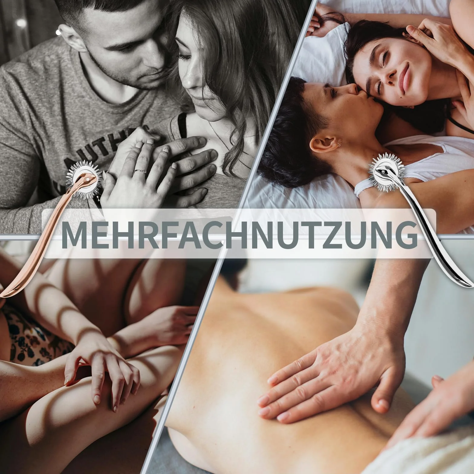 Wartenberg Pin Wheel Sex Toy BDSM acciaio inox massaggi Nerve Wheel Silver