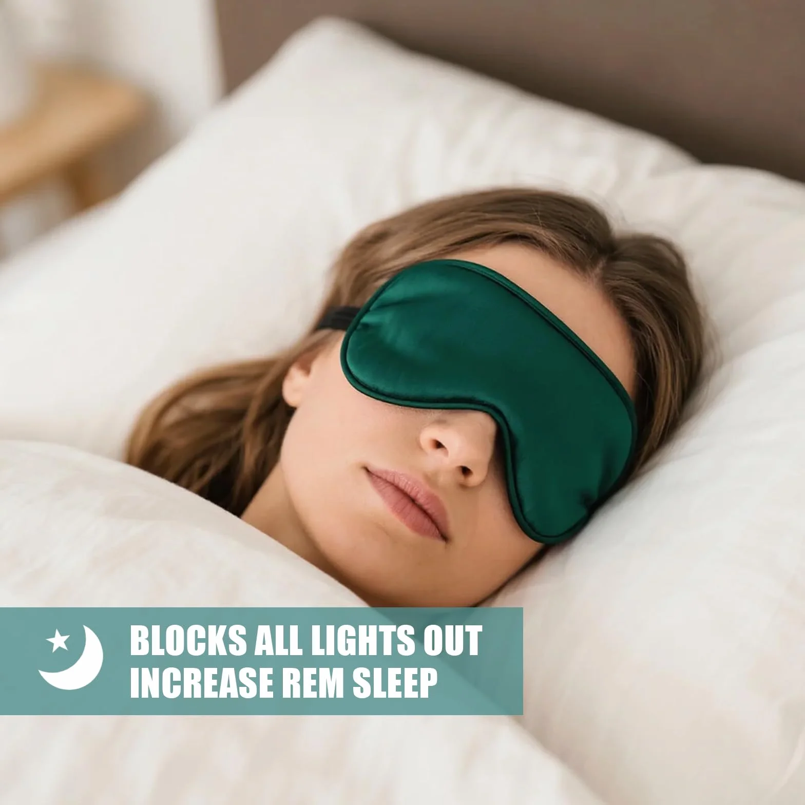 Maschera per Dormire in Seta, 4 Pezzi Benda Occhi Blocca Luce per Viaggio e Sonno