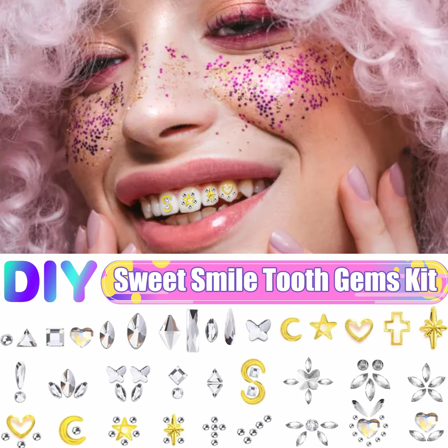 Kit Brillantini per Denti Fai da Te Dente Gemma