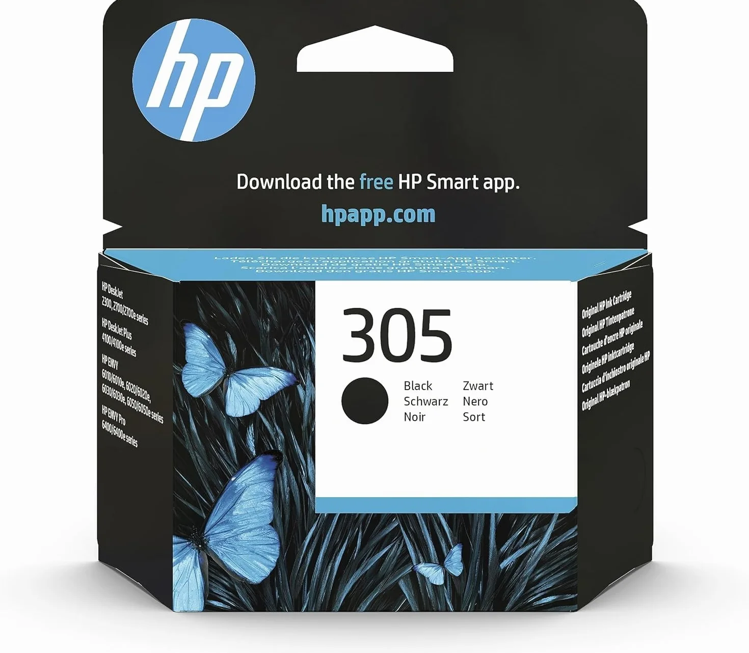 HP 305 Nero Cartuccia Originale 3YM61AE 120 Pagine Compatibile HP DeskJet 2700 4100 Envy 6020 6030 6420 6430
