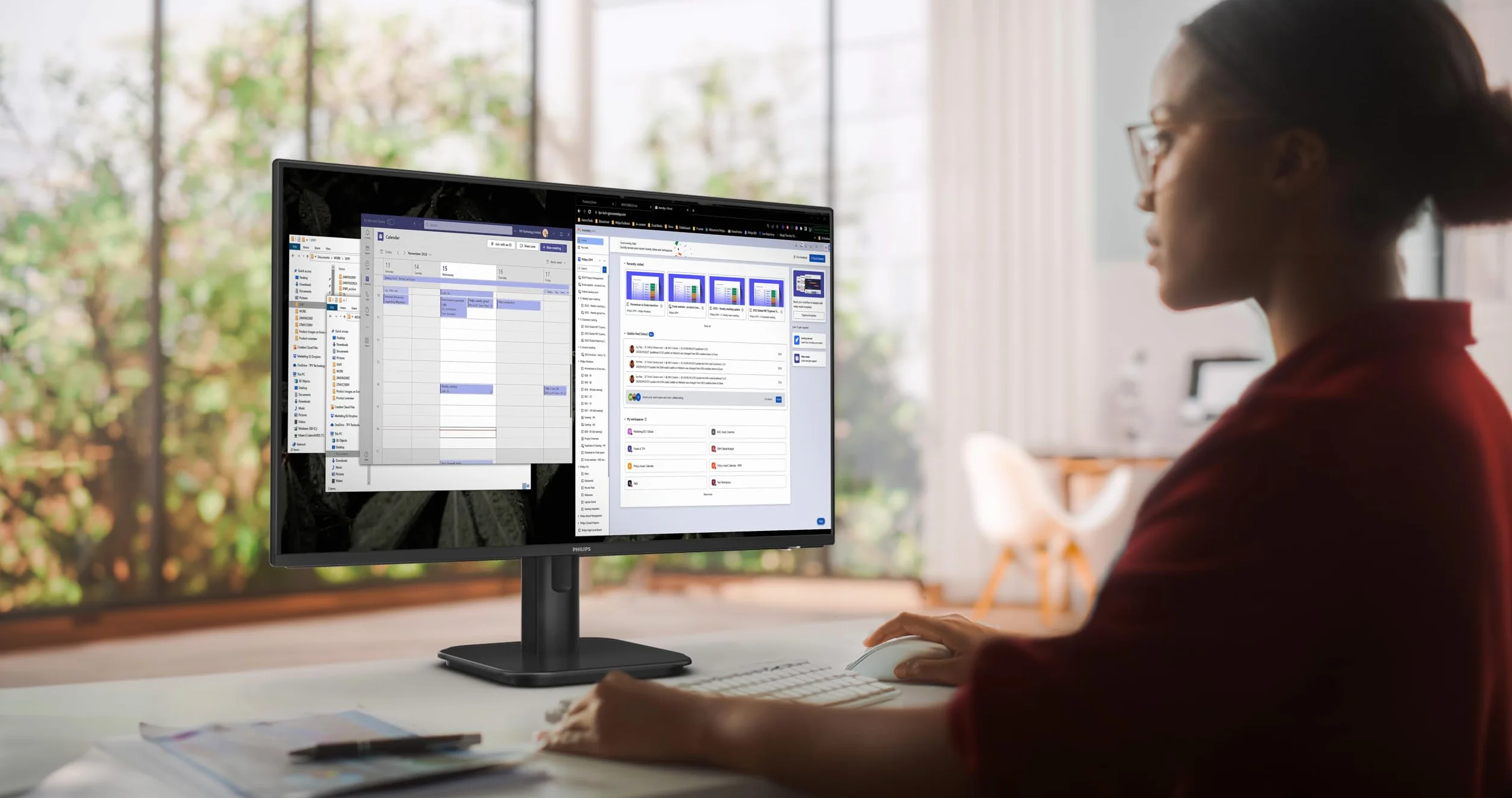Philips 24E2N1110 - Monitor Full HD da 24 pollici, 120 Hz, sincronizzazione adattiva. (1920x1080, 1x D-Sub, 1x HDMI 1.4) nero