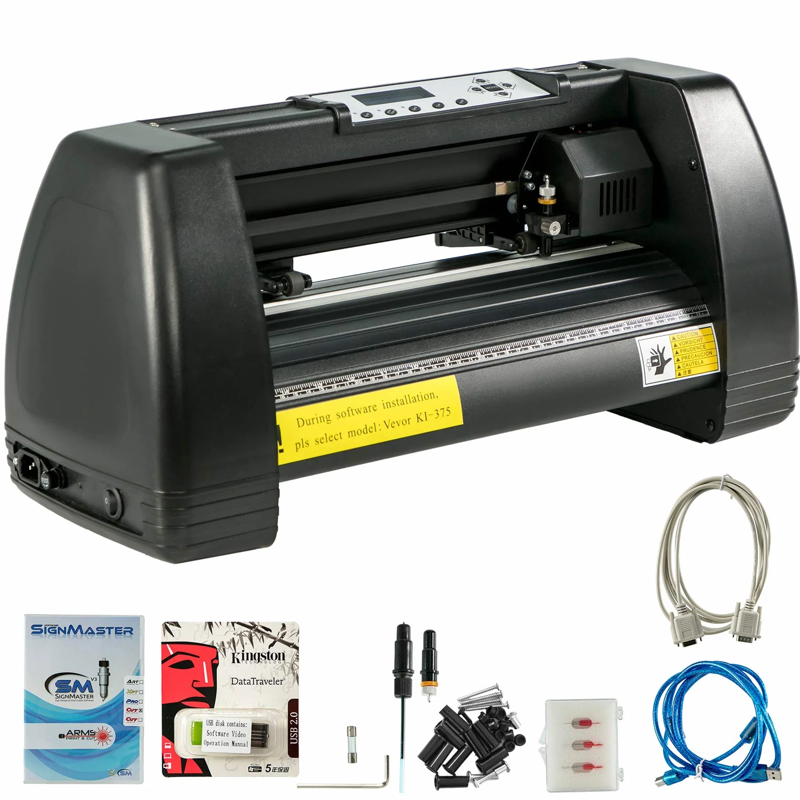 VEVOR Plotter da Taglio in Vinile Macchina con Plotter Signmaster Software Plotter Prefessionale Macchina con Supporto Taglierina per Vinile (35cm)