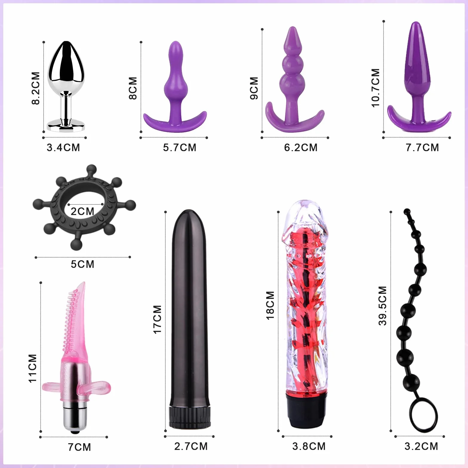 Kit BDSM Bondage 26 Pezzi Qoosea per Coppie con Manette Regolabili, Cavigliere, Collare e Sex Toys