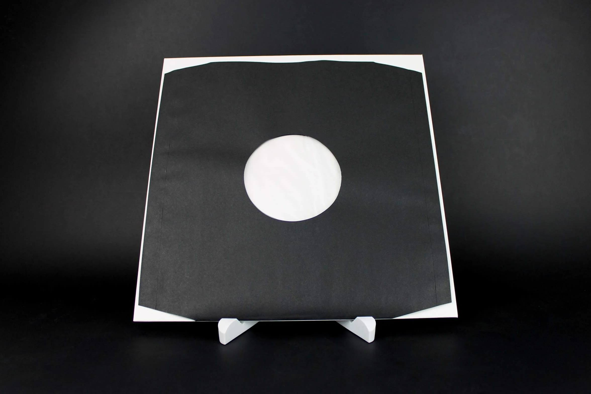 25 pezzi Busta Copertina DELUXE custodia interna con angoli sagomati antistatica di alta qualità in carta nera + velina per dischi vinile formato LP 33 giri a 12" maxi single (diam. 30 cm)