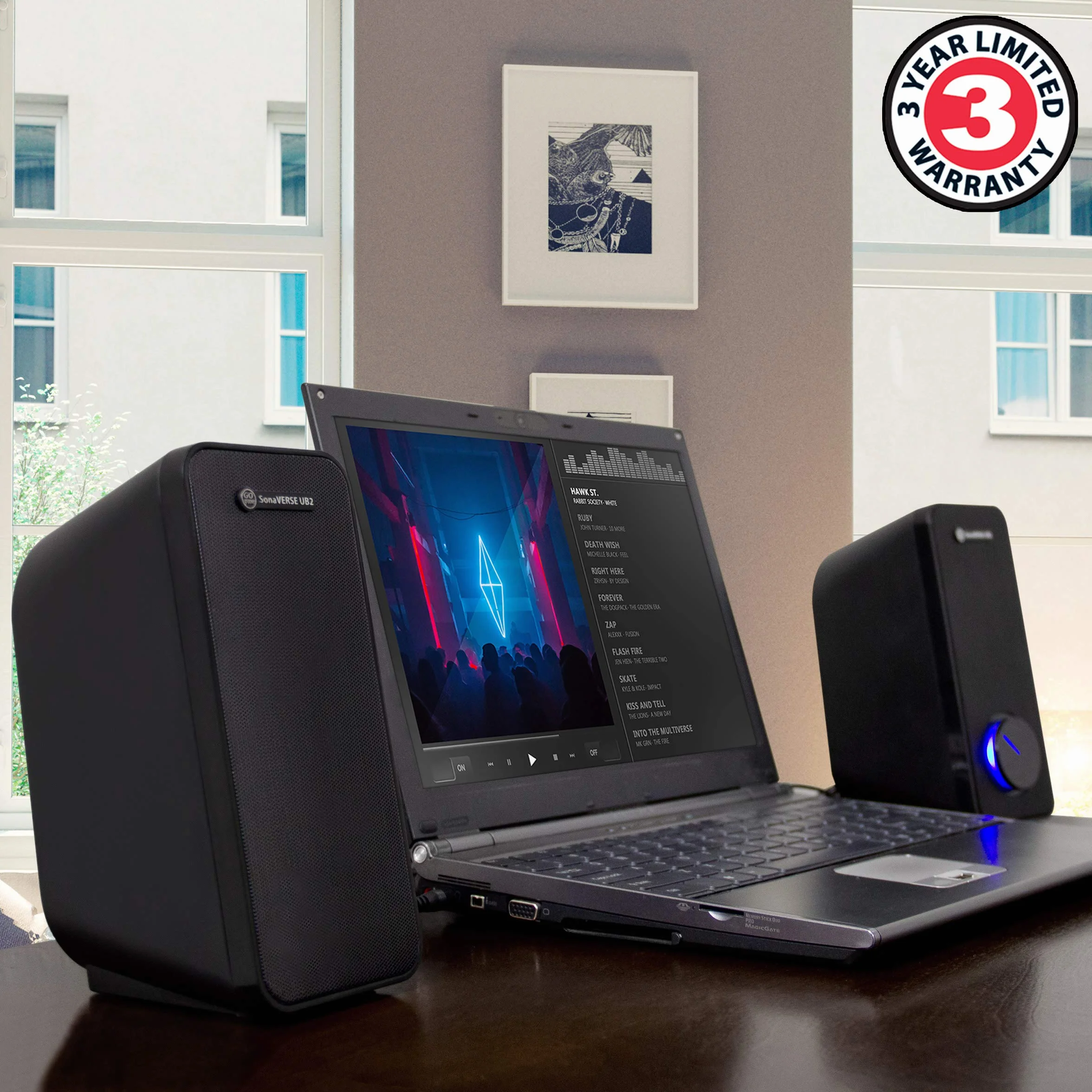 GOgroove SonaVERSE UB2 Altoparlanti per Computer USB, Driver a 2 Vie