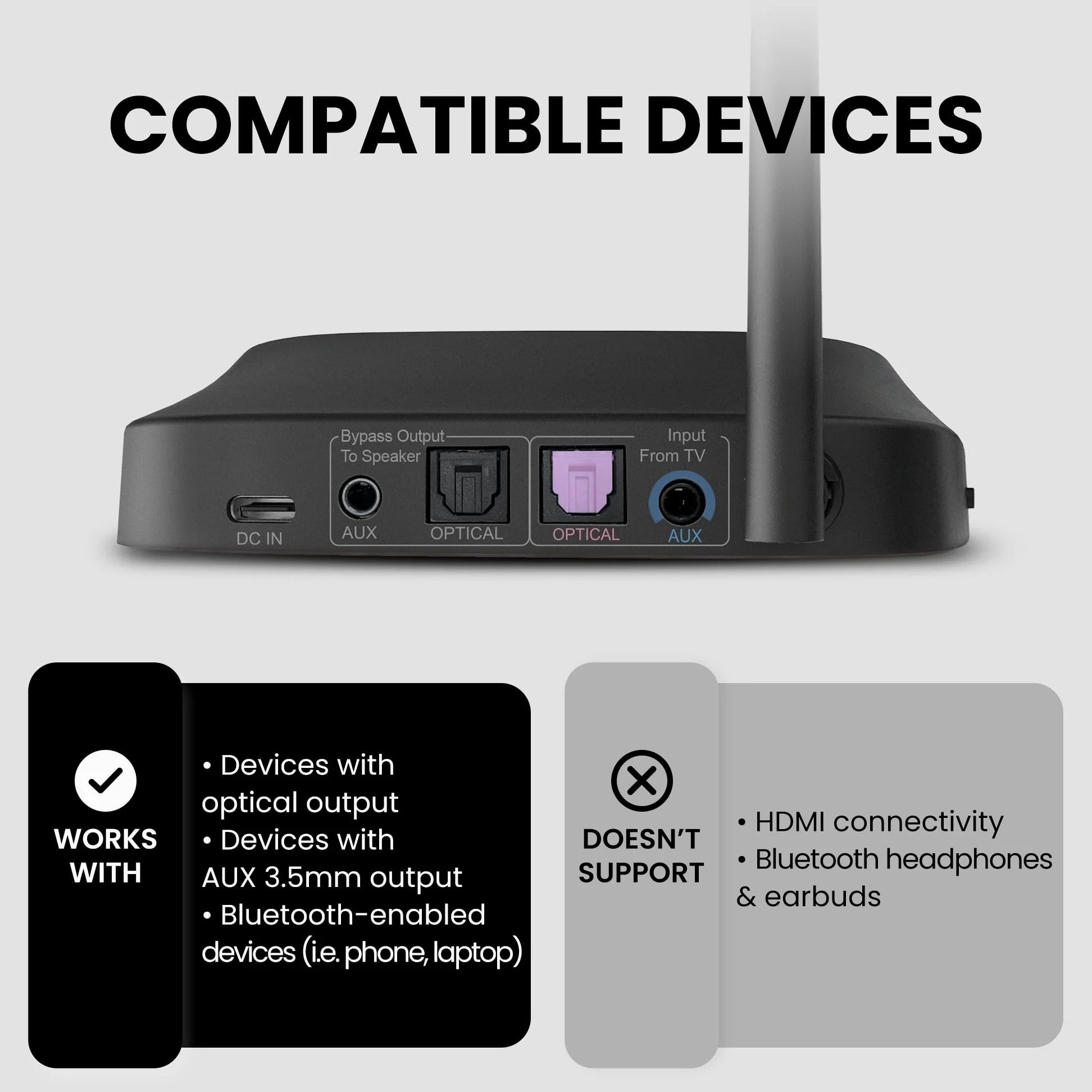 Avantree Quartet 2 – Bundle wireless compatibile Bluetooth per ascolto di gruppo con 4 cuffie e 1 trasmettitore + 2 cuffie aggiuntive, senza ritardi di sincronizzazione labiale, ideale per TV, silent