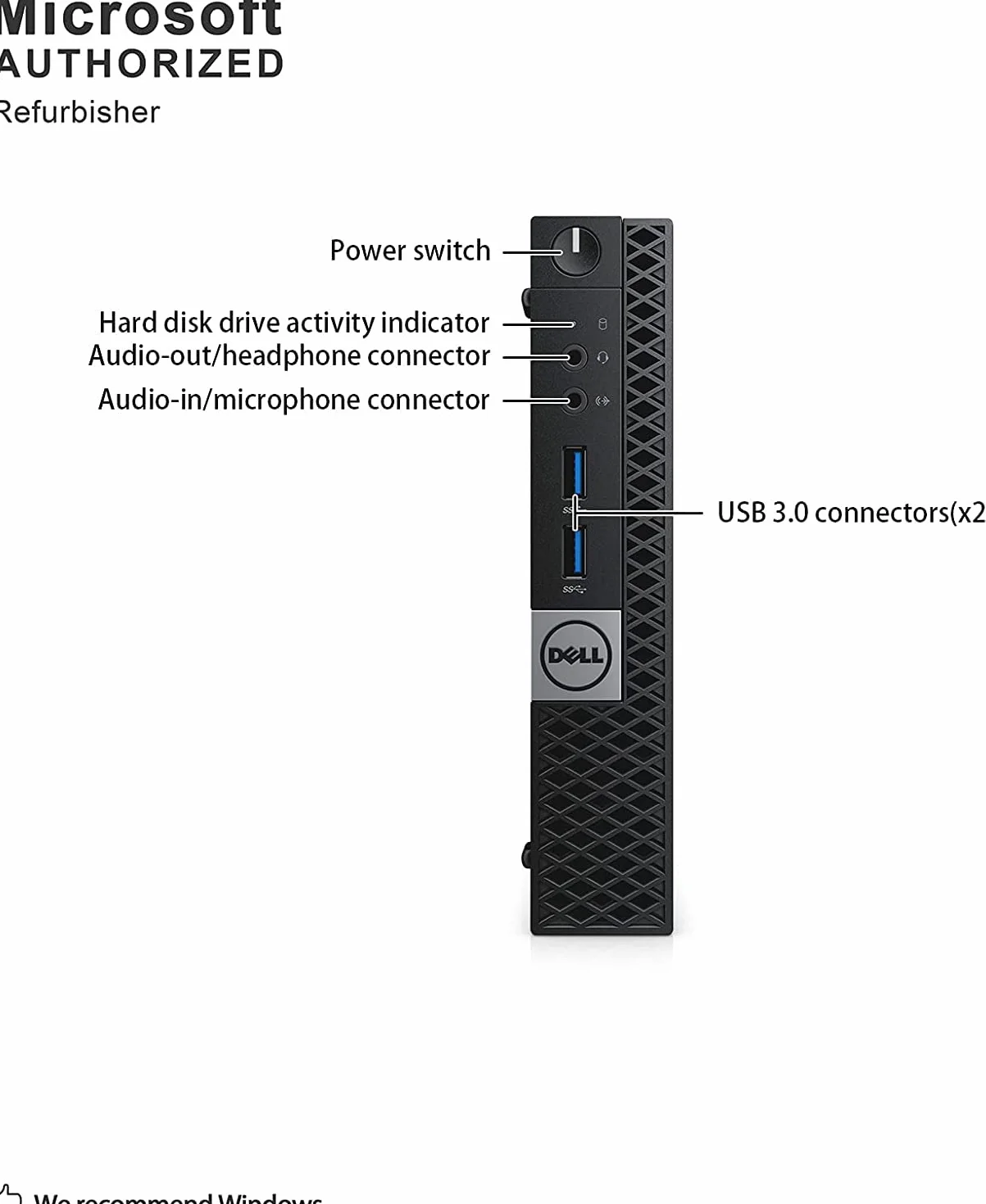 DELL OptiPlex 7040 Micro PC Desktop Core i7 3.60GHz 16GB RAM SSD 240GB Windows 11 Pro USB 3.1 HDMI Ricondizionato