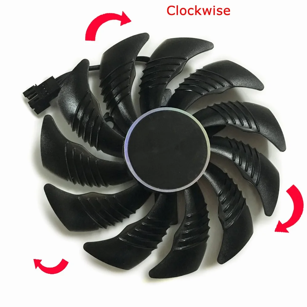 2 Pcs/lot T129215SU Graphics Card Fan for GIGABYTE GTX 1050Ti 1060 1070 RX 470 480 570 580 R9 380X