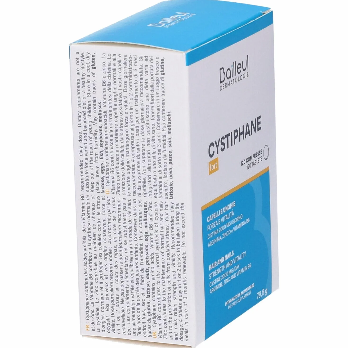 Cystiphane 120 Compresse Integratore Capelli e Unghie con Amminoacidi Vitamina B6 Zinco