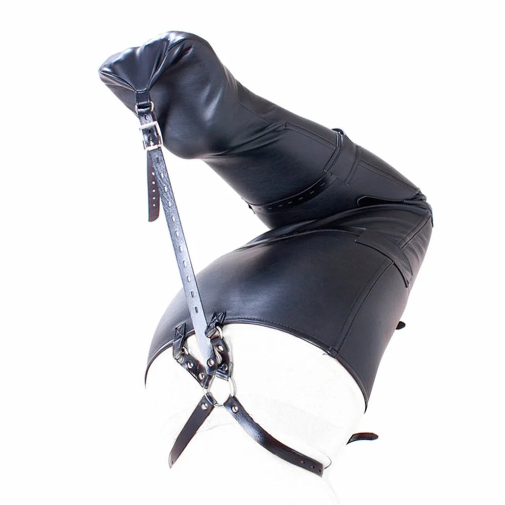 SXOVO Sirena Coda Gambe Legato in Pelle Cinture Bondage Sistema Di Ritenuta SM Fetish Sex Toy (Nero)