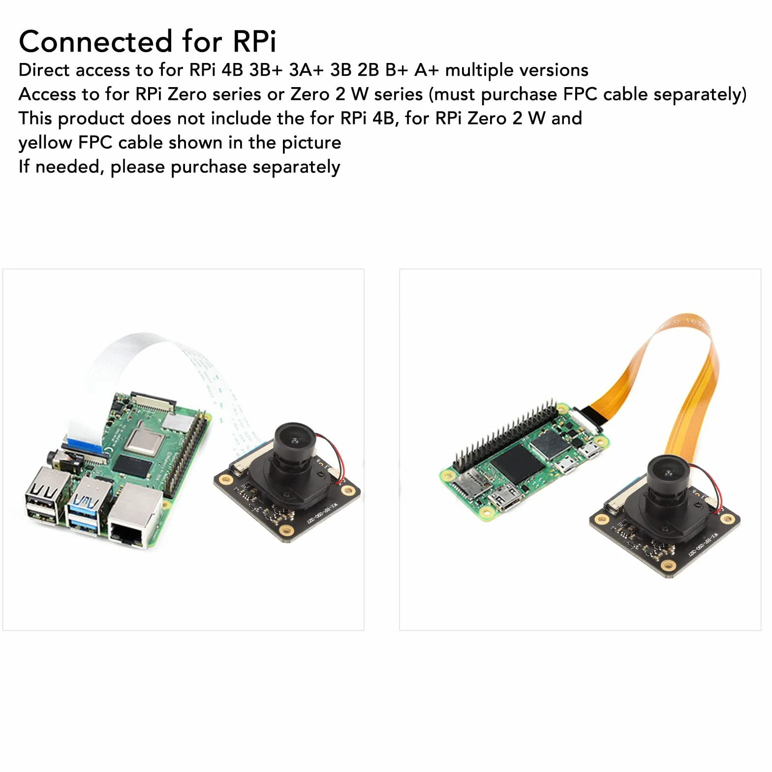 Modulo Fotocamera USB da 200 MP, IMX290 Taglio IR Automatico 98 Gradi FOV USB 2.0 Scheda Webcam con Sensore di Livello Starlight per RPi 4B 3B+ 3A+ Zero Zero 2 W