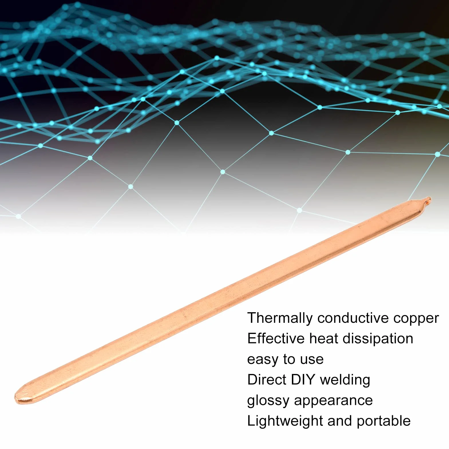 Tubo di Calore Piatto per Computer Portatile CPU Tubo per Dissipatore di Calore, Larghezza 8 Mm, Spessore 3 Mm(Lunghezza 170 mm)