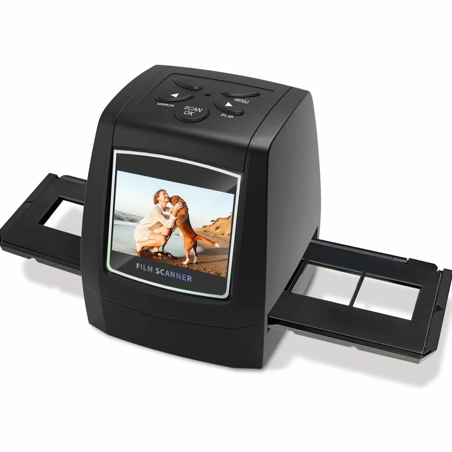Scanner di film per 35 mm negativi e diapositive, Scanner ad alta risoluzione con 2,4" LCD, Convertitore Nessun PC e software richiesti