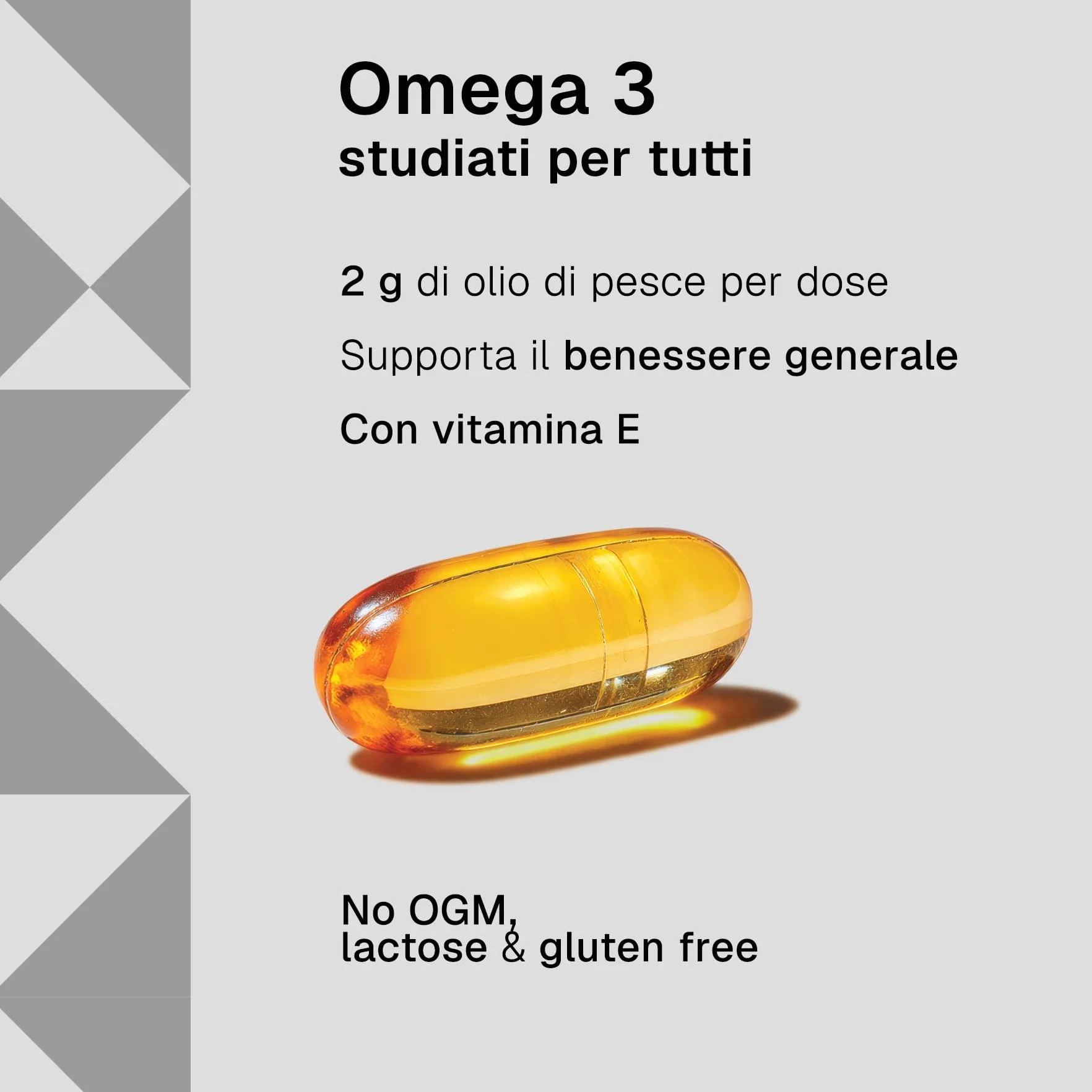 Rock The Protein® Omega 3 Olio Di Pesce 2000 mg Con Vitamina E, 360mg EPA & 240mg DHA Per Dose