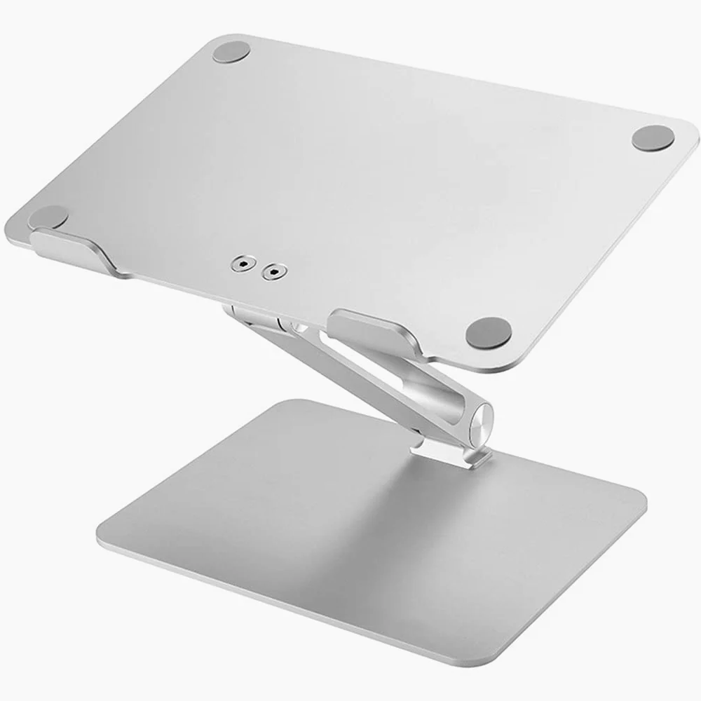 Supporto per laptop in alluminio regolabile in altezza Supporto di raffreddamento per notebook Staffa pieghevole per tutti i tablet da 7-17 pollici Supporto verticale regolabile per scrivania