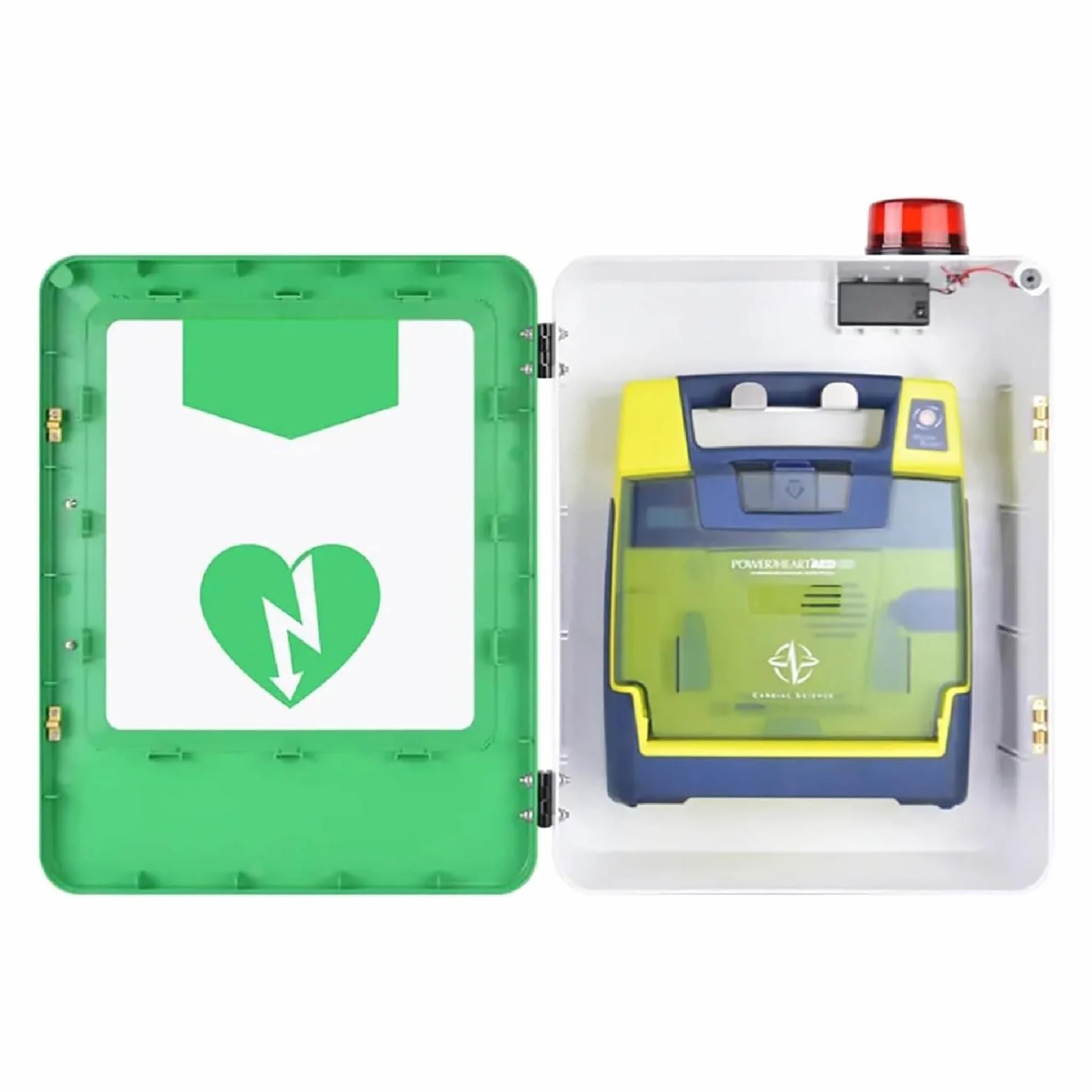 Armadio porta defibrillatore DAE da parete con allarme finestra trasparente universale