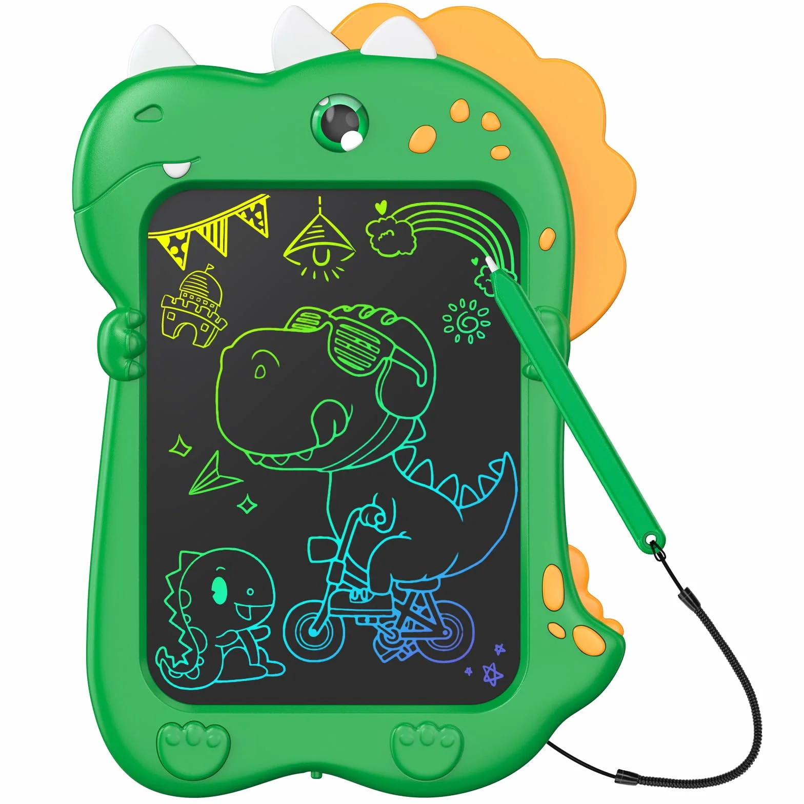 Tavoletta Grafica Bambini LCD 10 Pollici Lavagna Cancellabile Regalo Compleanno Ragazzi Verde