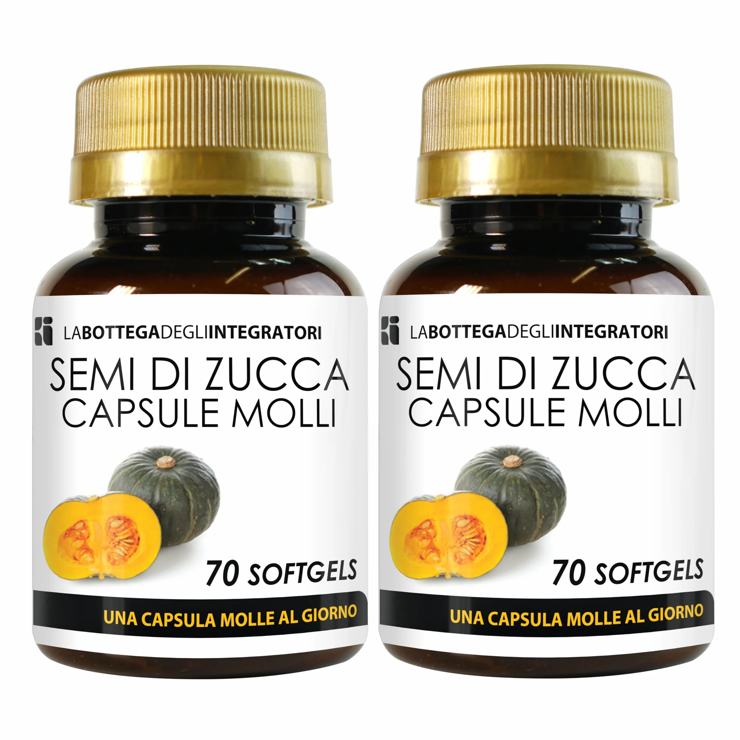 Semi di Zucca 140 Softgels Olio Spremuto a Freddo Omega 3 6 9 Acido Linoleico Oleico